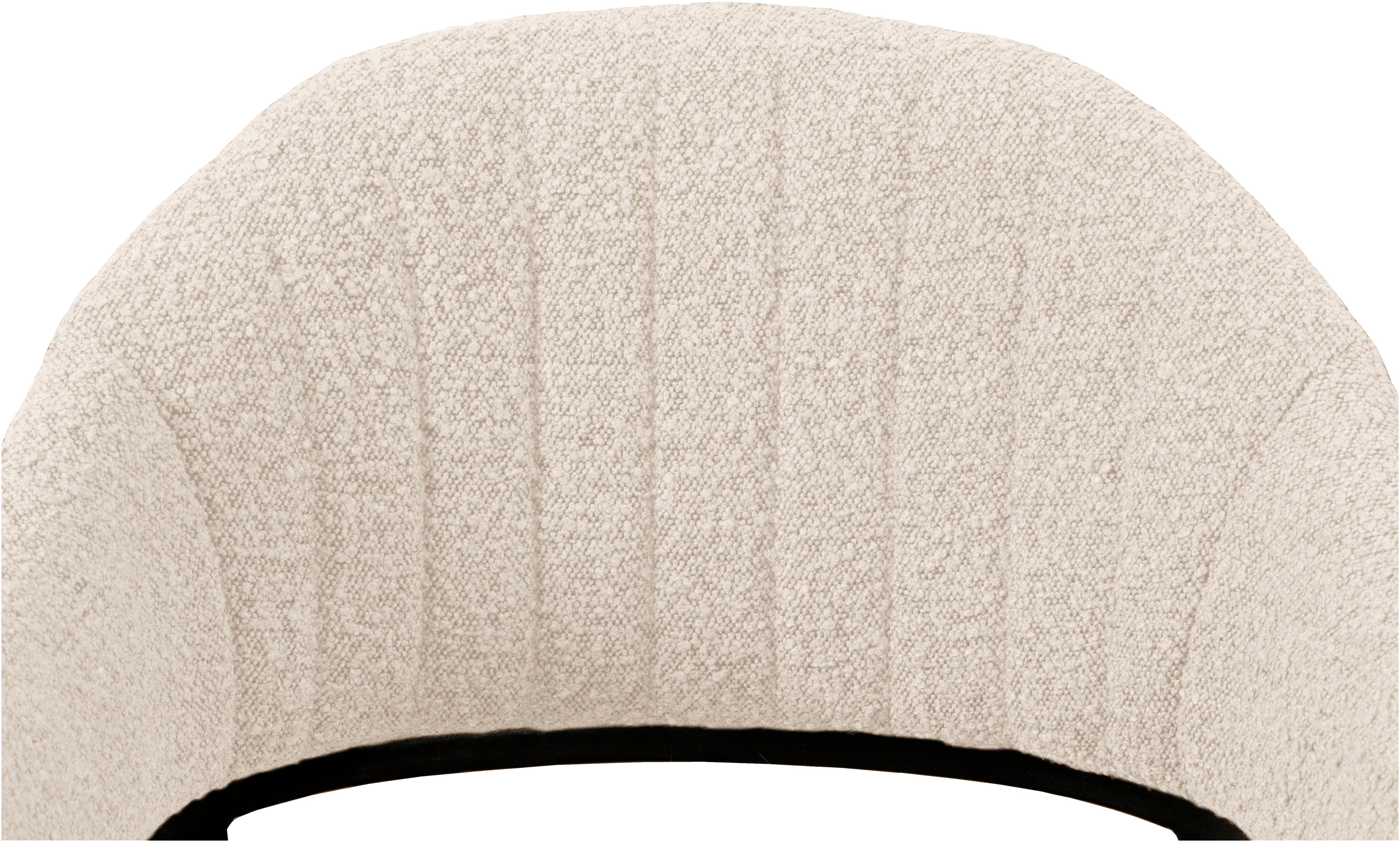 OMG Design Stoel met armleuningen Roma comfortabele eetkamerstoel, gestoffeerde stoel met bouclé bekleding