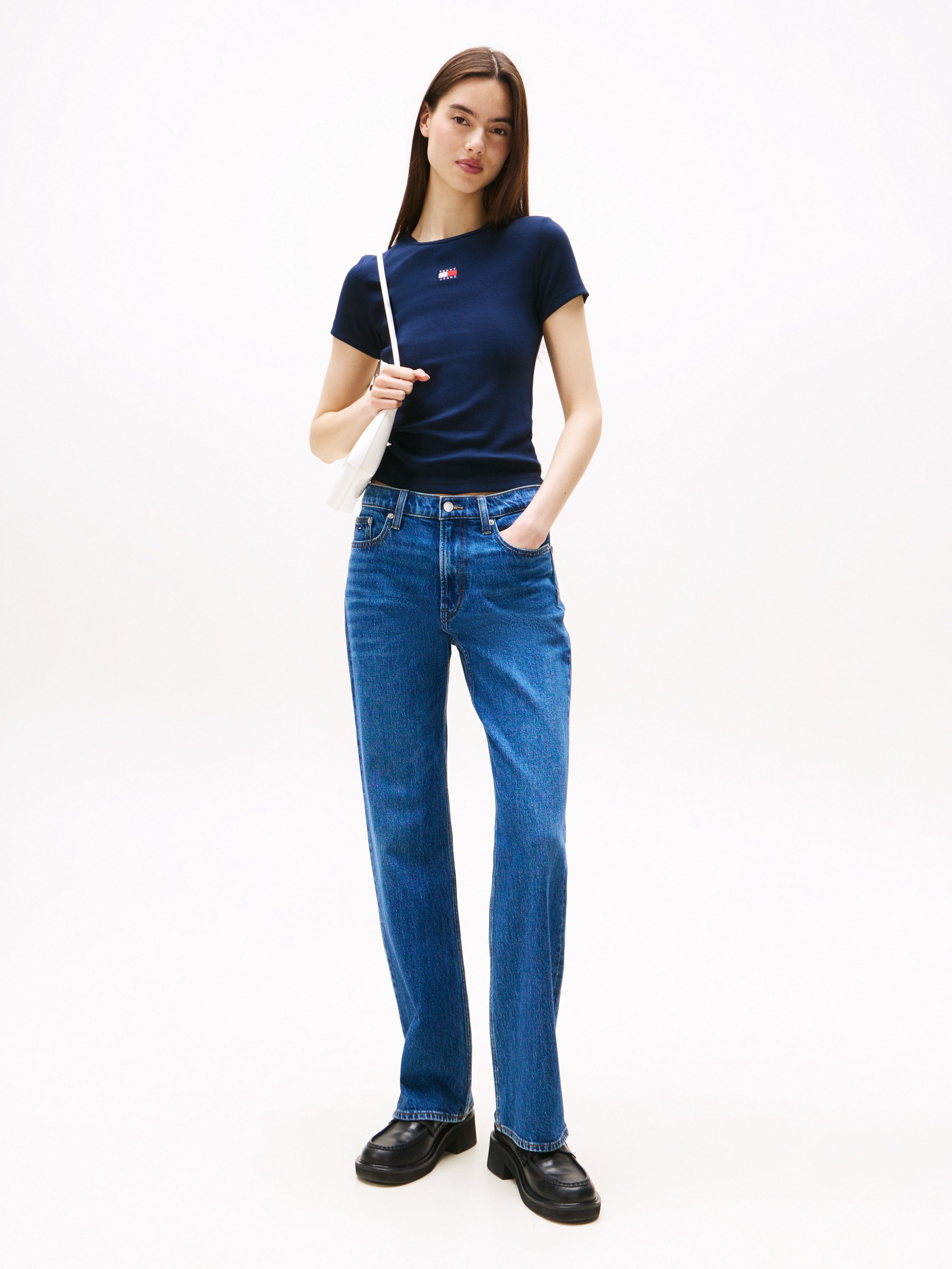 TOMMY JEANS T-shirt TJW SLIM BADGE RIB TEE