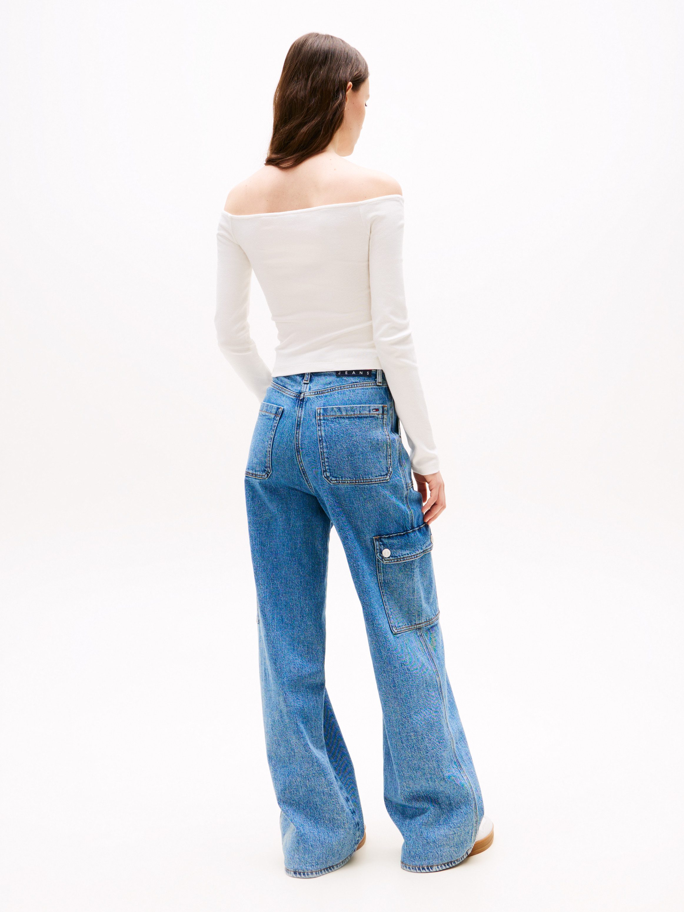 TOMMY JEANS Shirt met lange mouwen TJW SLIM ESSENTIAL BOAT NECK LS
