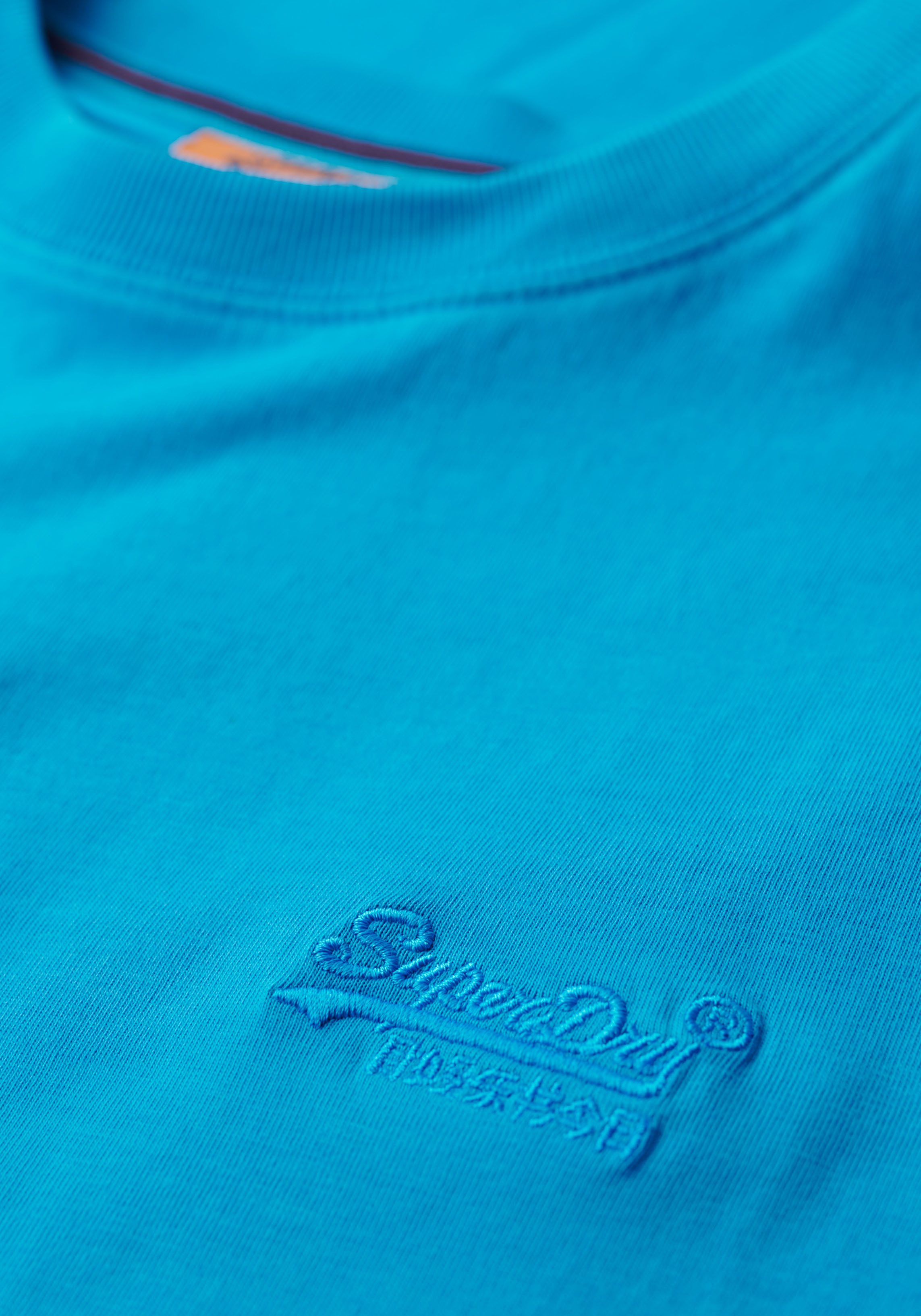 Superdry Shirt met ronde hals ESSENTIAL LOGO EMB NEON TEE