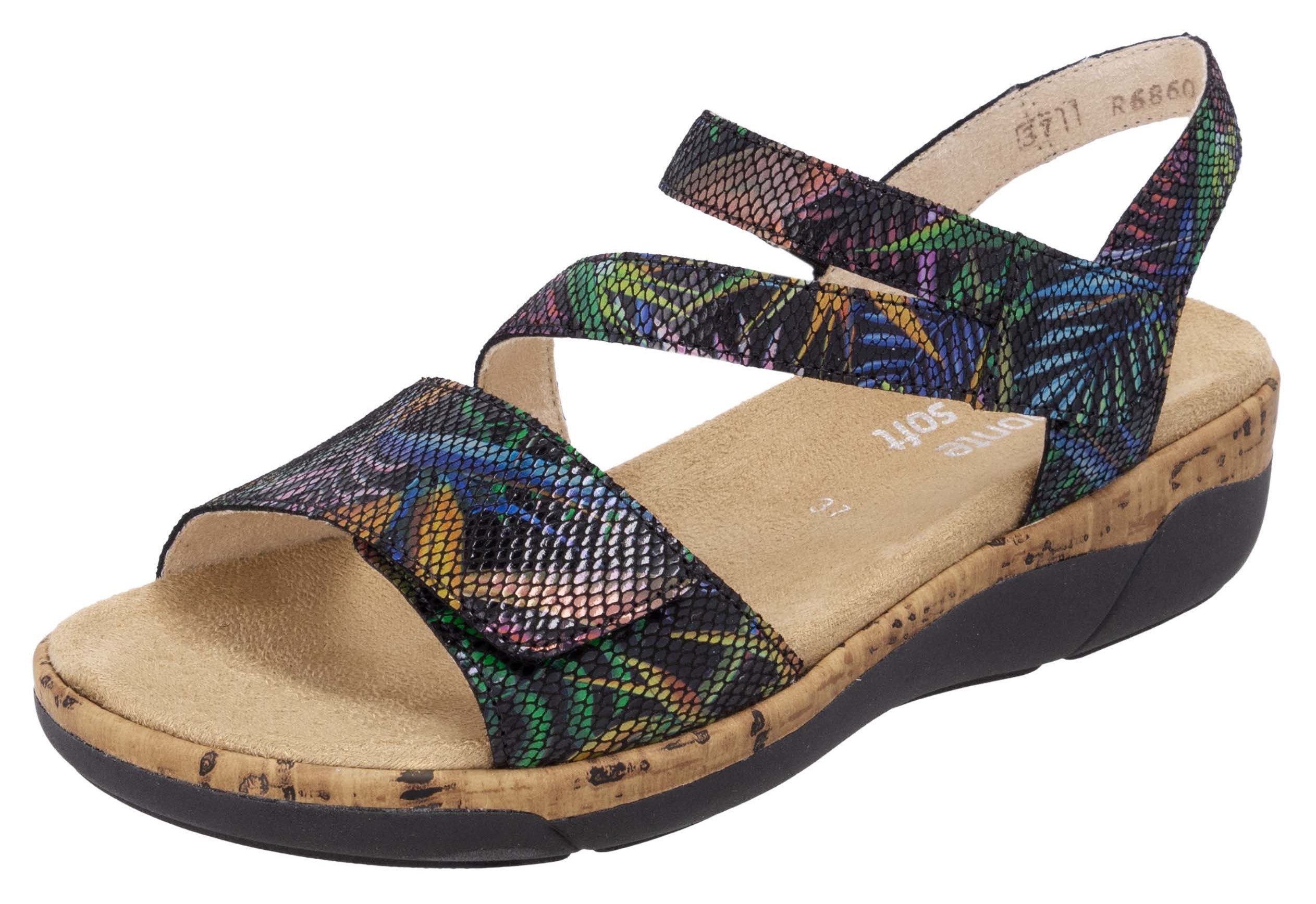 Remonte Sleehaksandaaltjes , zomer schoen, klittenbandschoen, riemchensandaal met zachte binnenzool