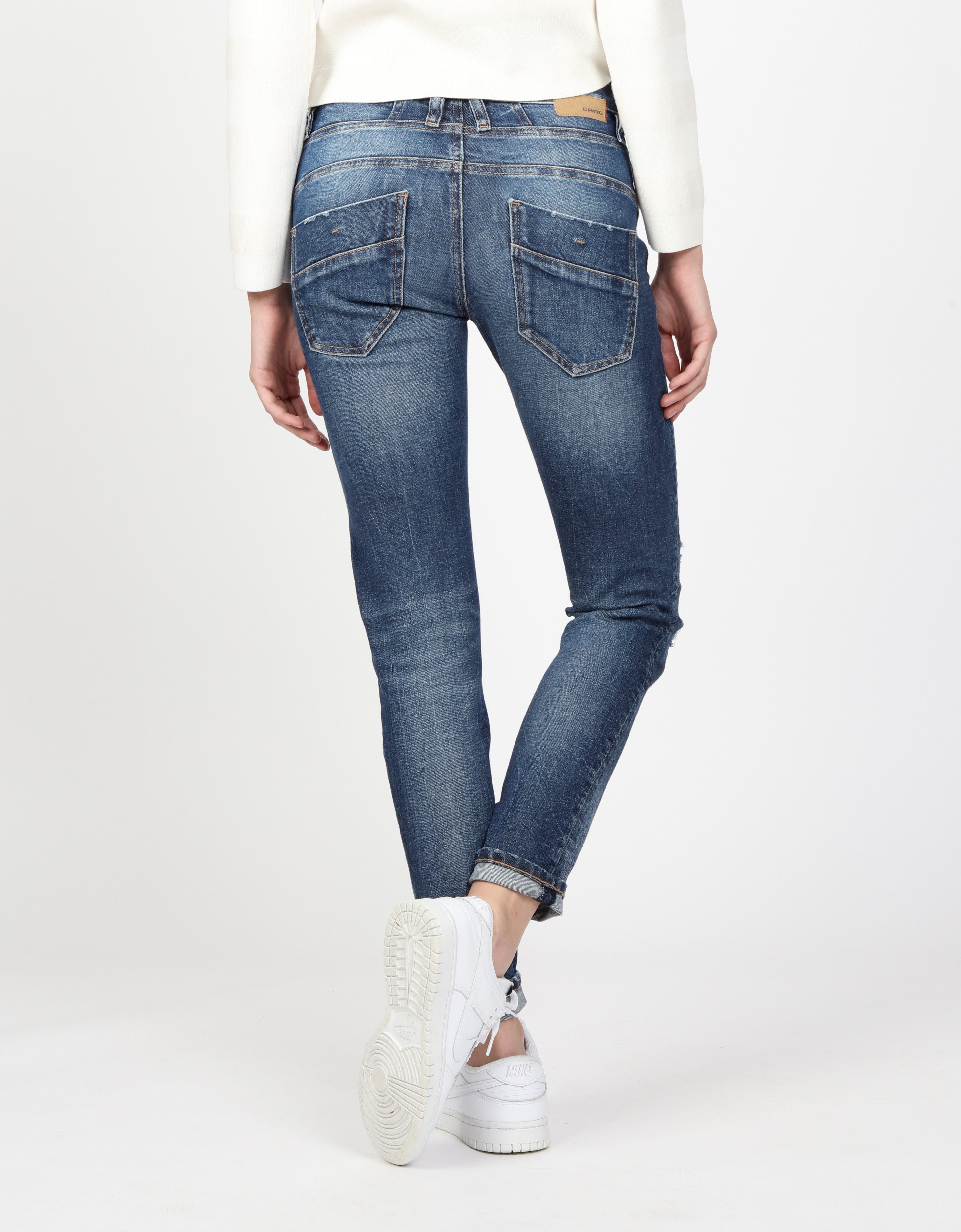 GANG Relax fit jeans 94GERDA met een bijzondere structuur