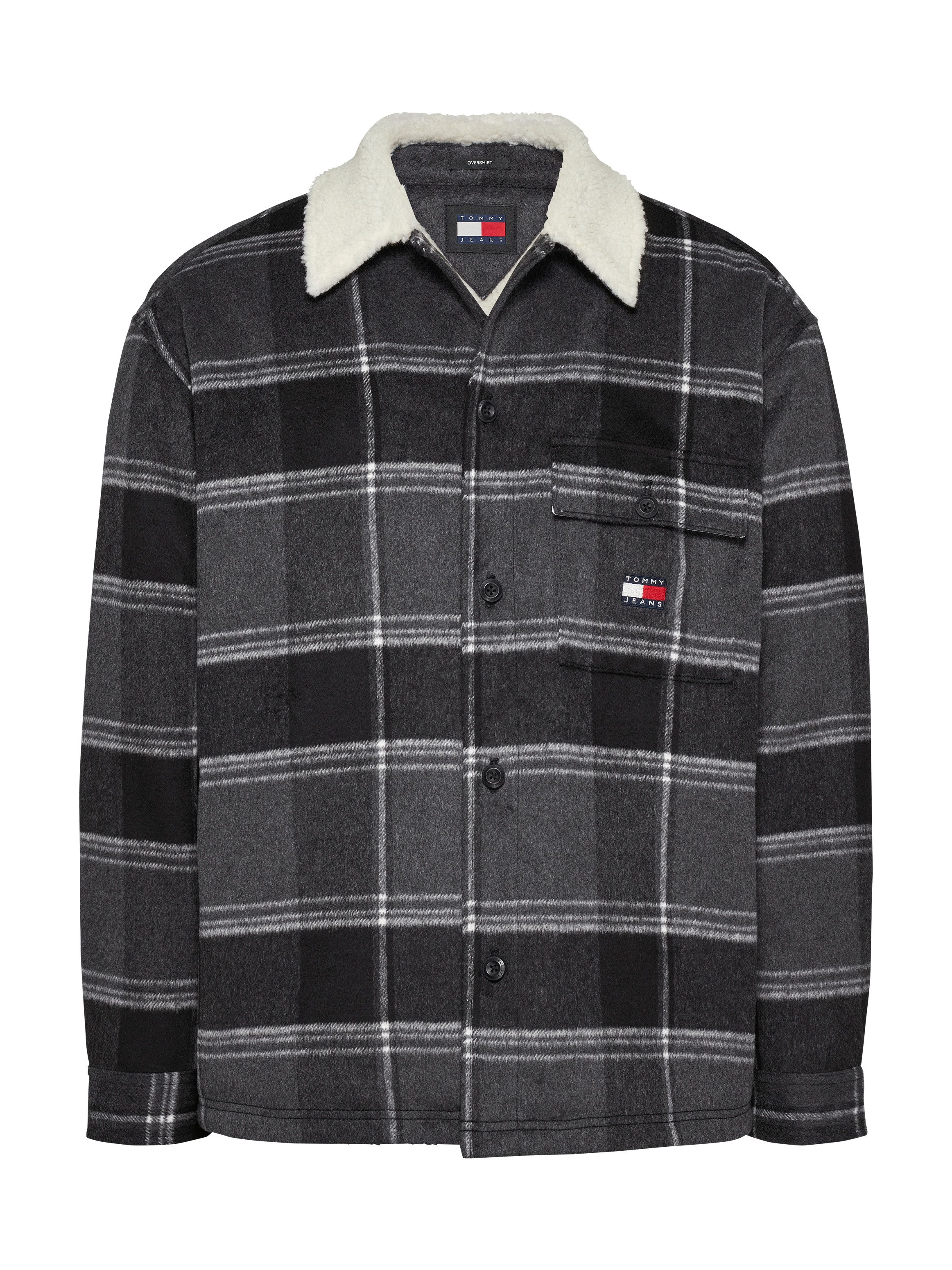 TOMMY JEANS Overhemdjasje TJM CHECK SHERPA OVERSHIRT EXT