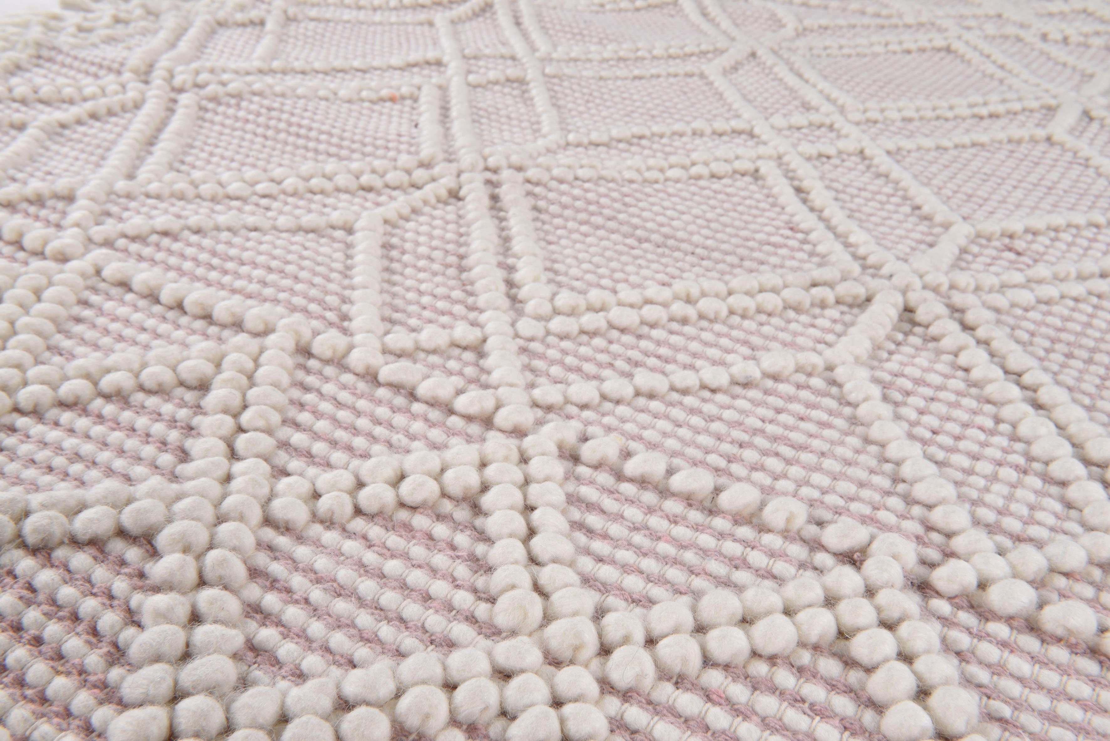 TOM TAILOR HOME Vloerkleed Coloured Macrame Handgeweven vloerkleed, zuivere wol, met de hand geweven, met franje, Scandi design