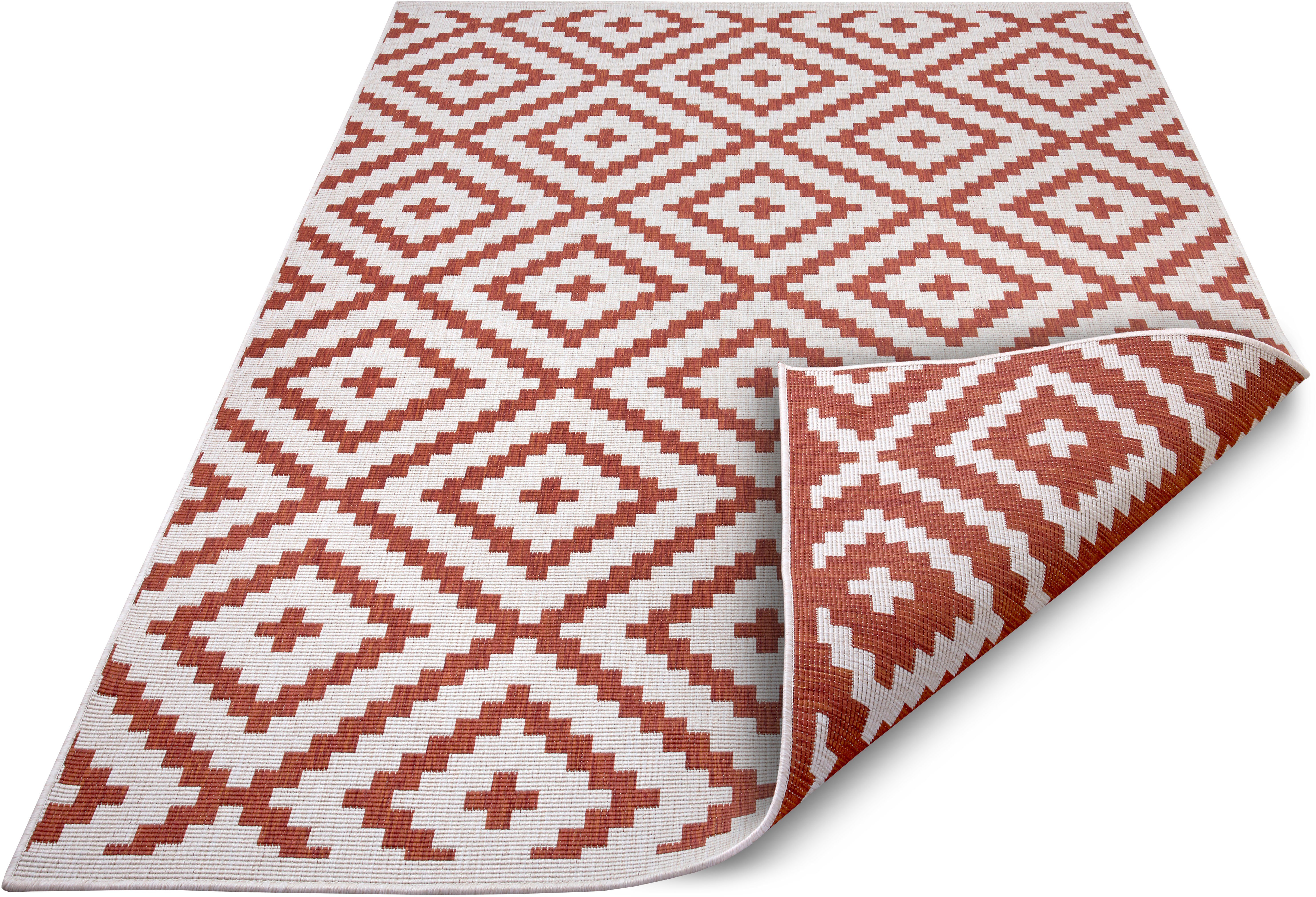my home Vloerkleed Ronda tweezijdig te gebruiken kleed Sisal-look, platweefsel, in- en outdoor, geometrisch boho design moderne vloerkleden maat 200