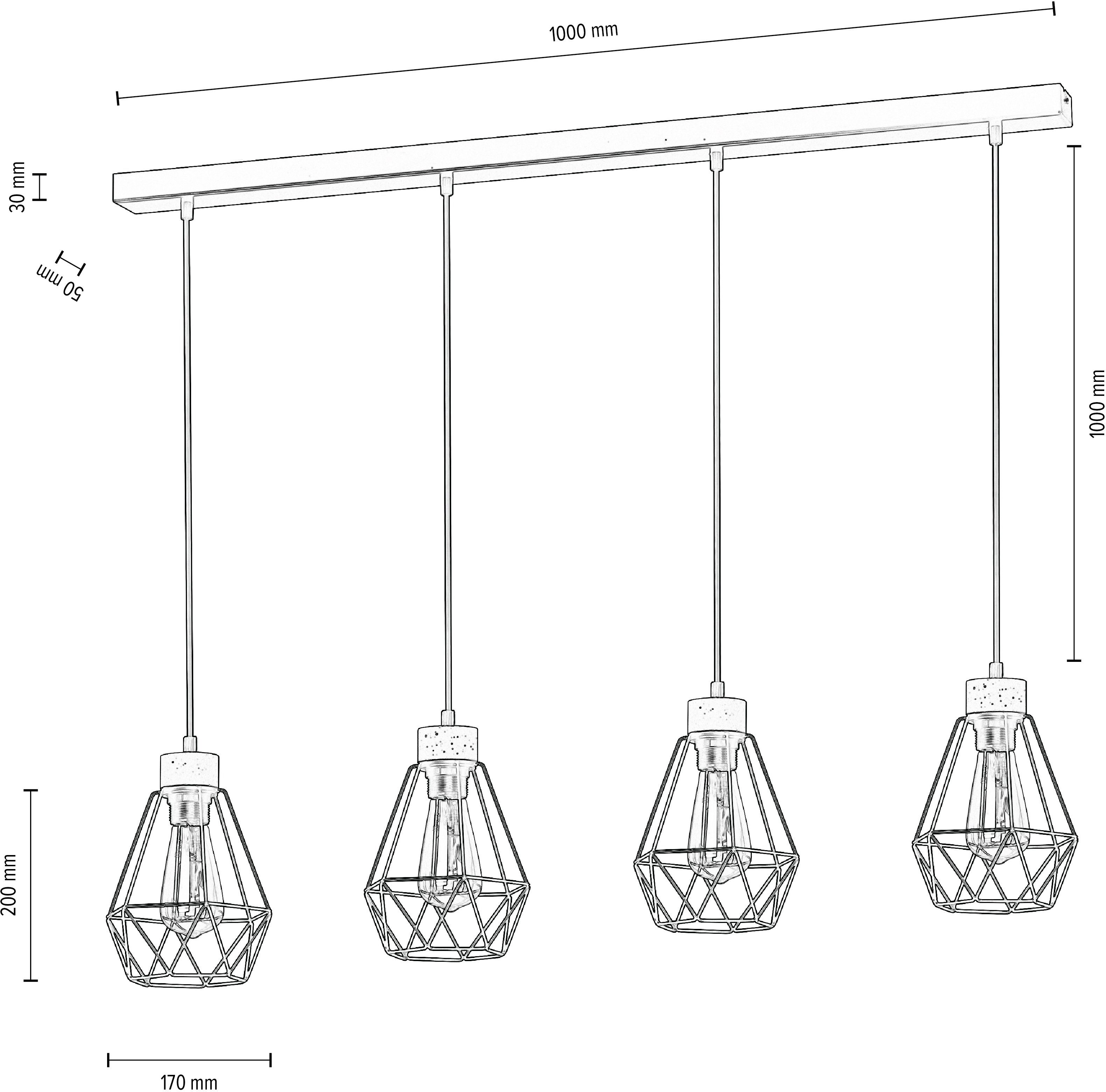 Home affaire Hanglamp Hartington Moderne loft-look, met echt beton, duurzaam Europees fabricaat