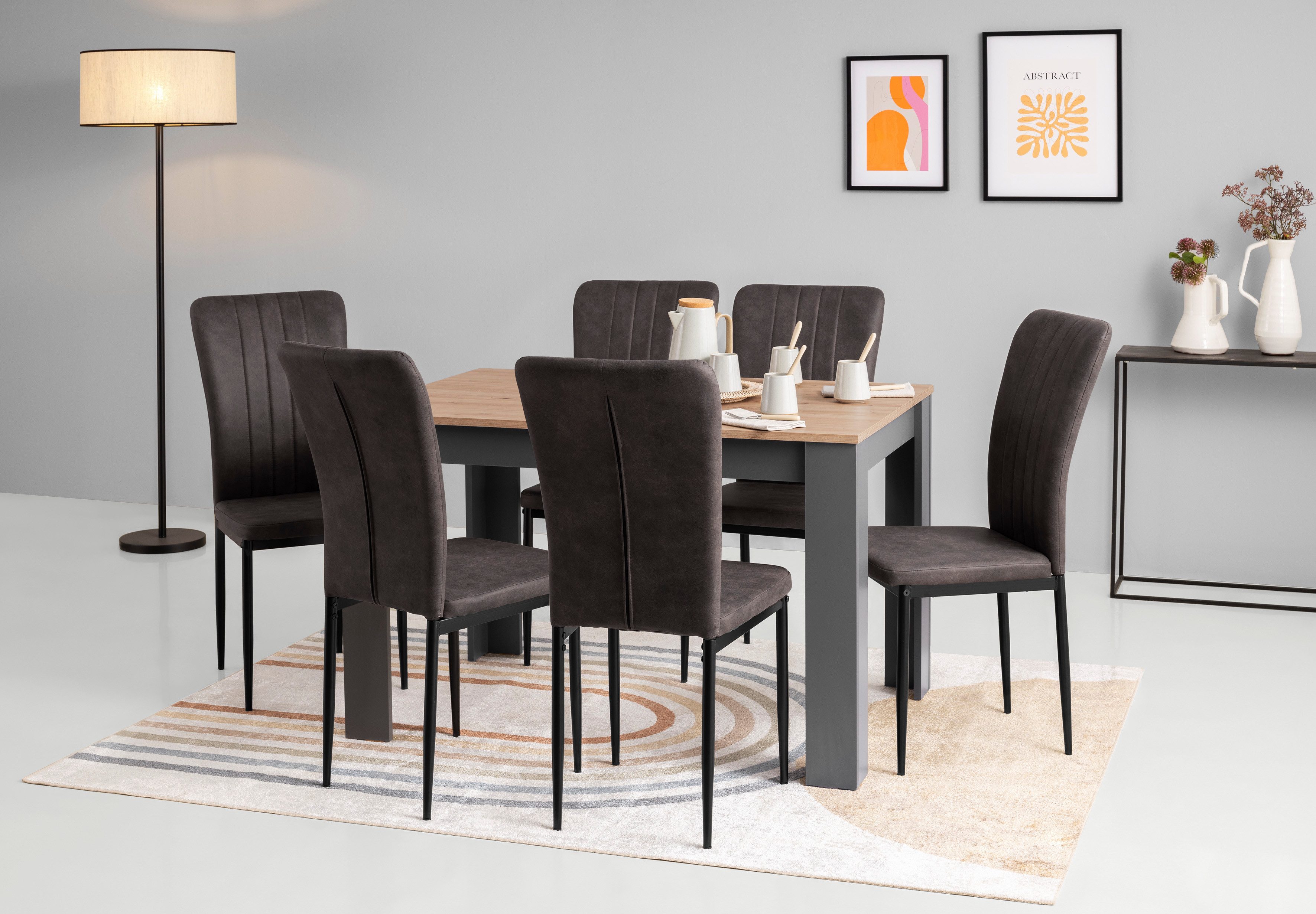 Home affaire Eettafel Bergamo naar keuze uittrekbaar onderhoudsvriendelijke eettafel, verkrijgbaar in 3 maten, 140 cm uitschuifbaar