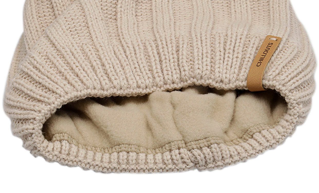 chillouts Pomponmuts Lorena Hat met afneembare faux-fur pompon