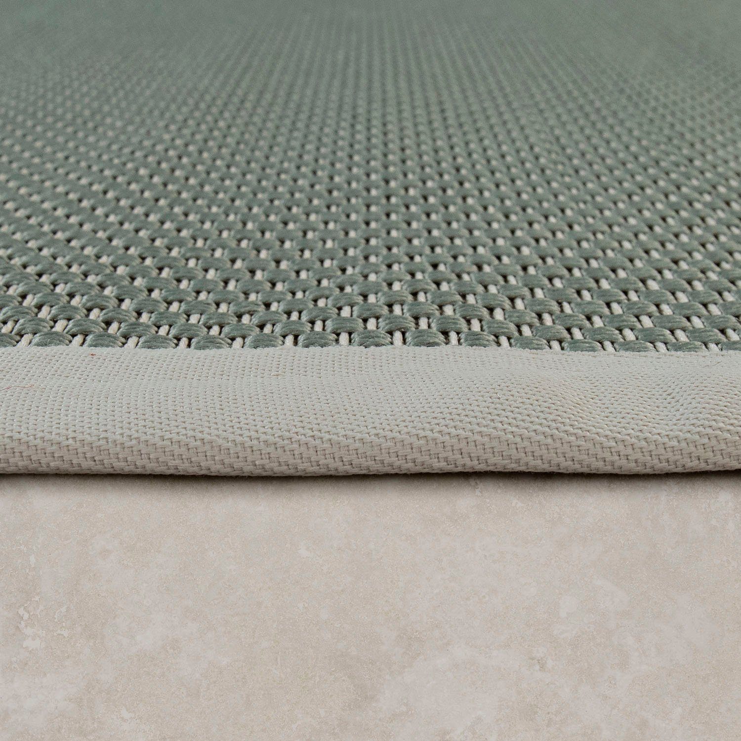 Paco Home Vloerkleed Sisala 270 Platweefsel, geweven, sisal look, randdessin, geschikt voor binnen en buiten