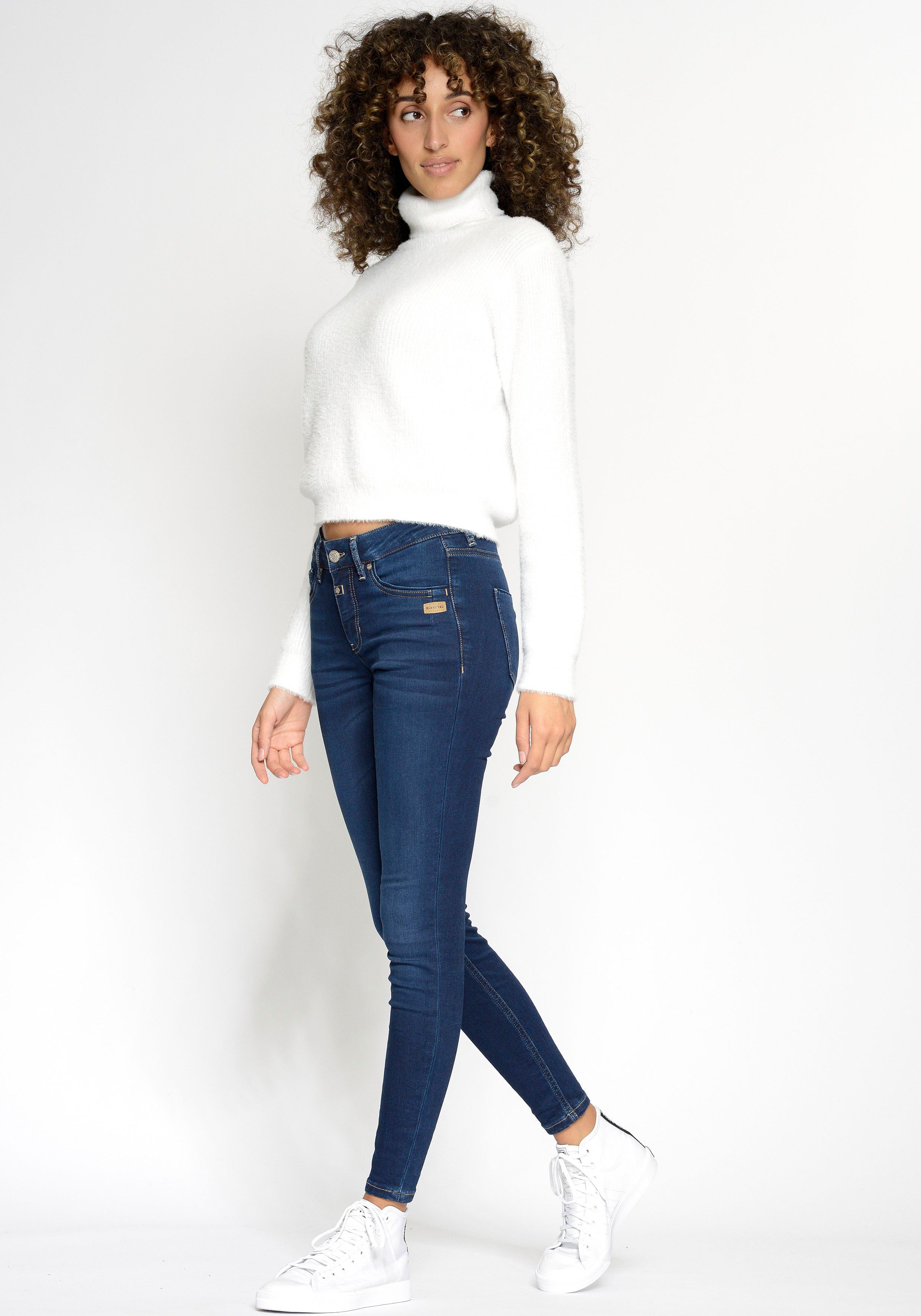 GANG Skinny fit jeans 94LAYLA met used-effecten