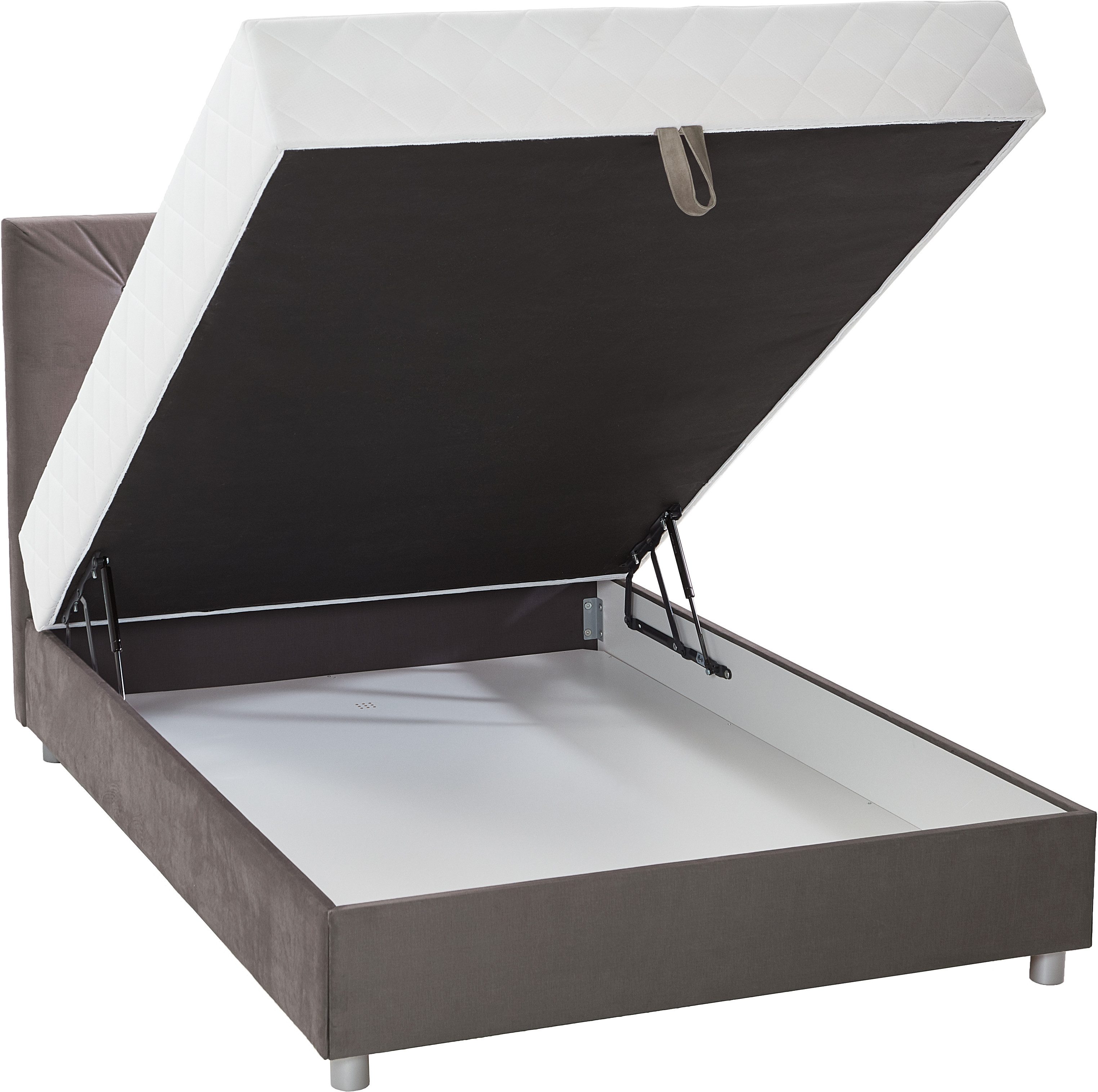 ATLANTIC home collection Boxspring CELIA in hoogwaardige fluweellook met pocketveringsmatras, bedkist en strassteentjes