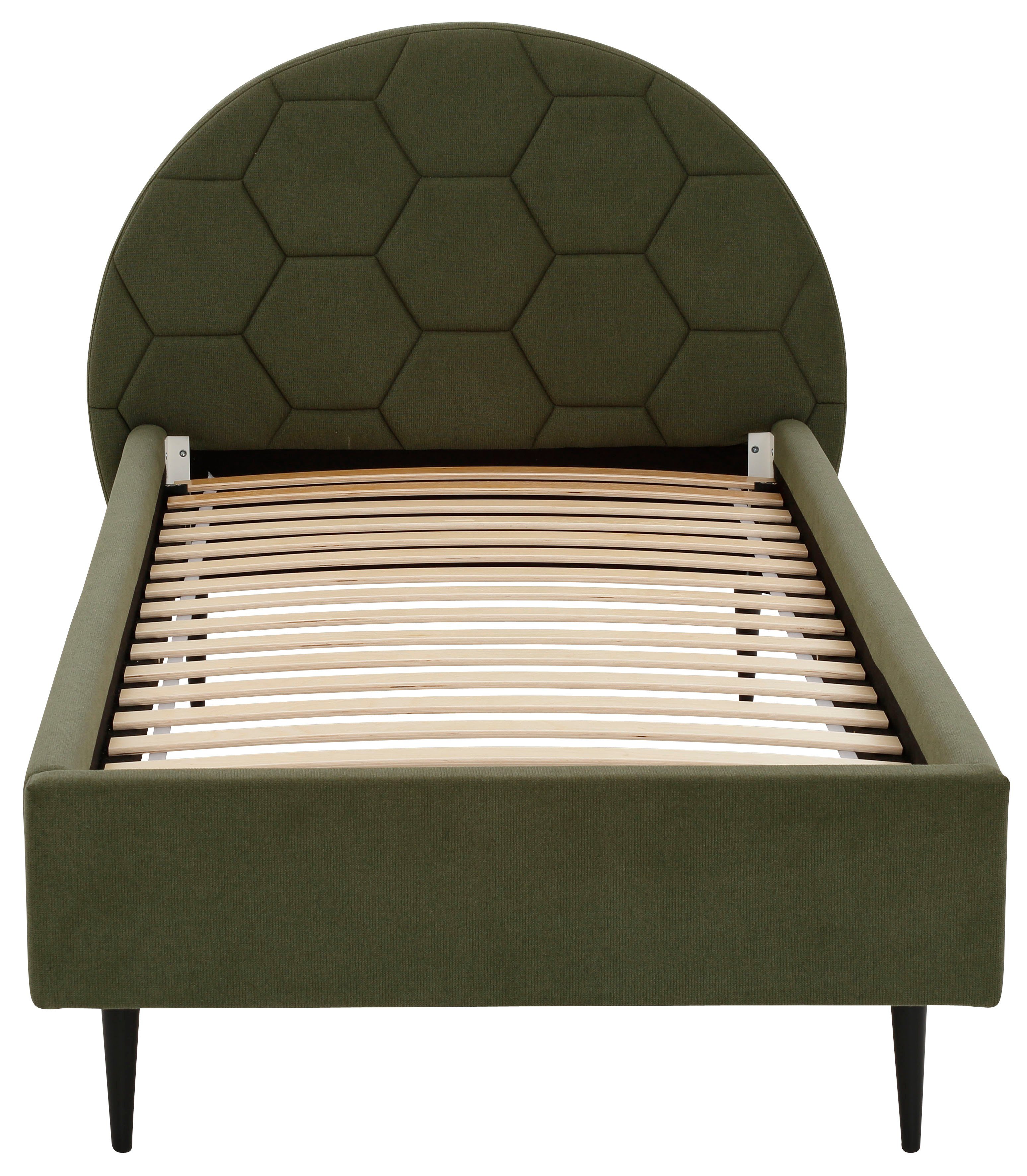 Lüttenhütt Gestoffeerd bed Gebko prettig bekleed hoofdbord met decoratief honingraatmotief