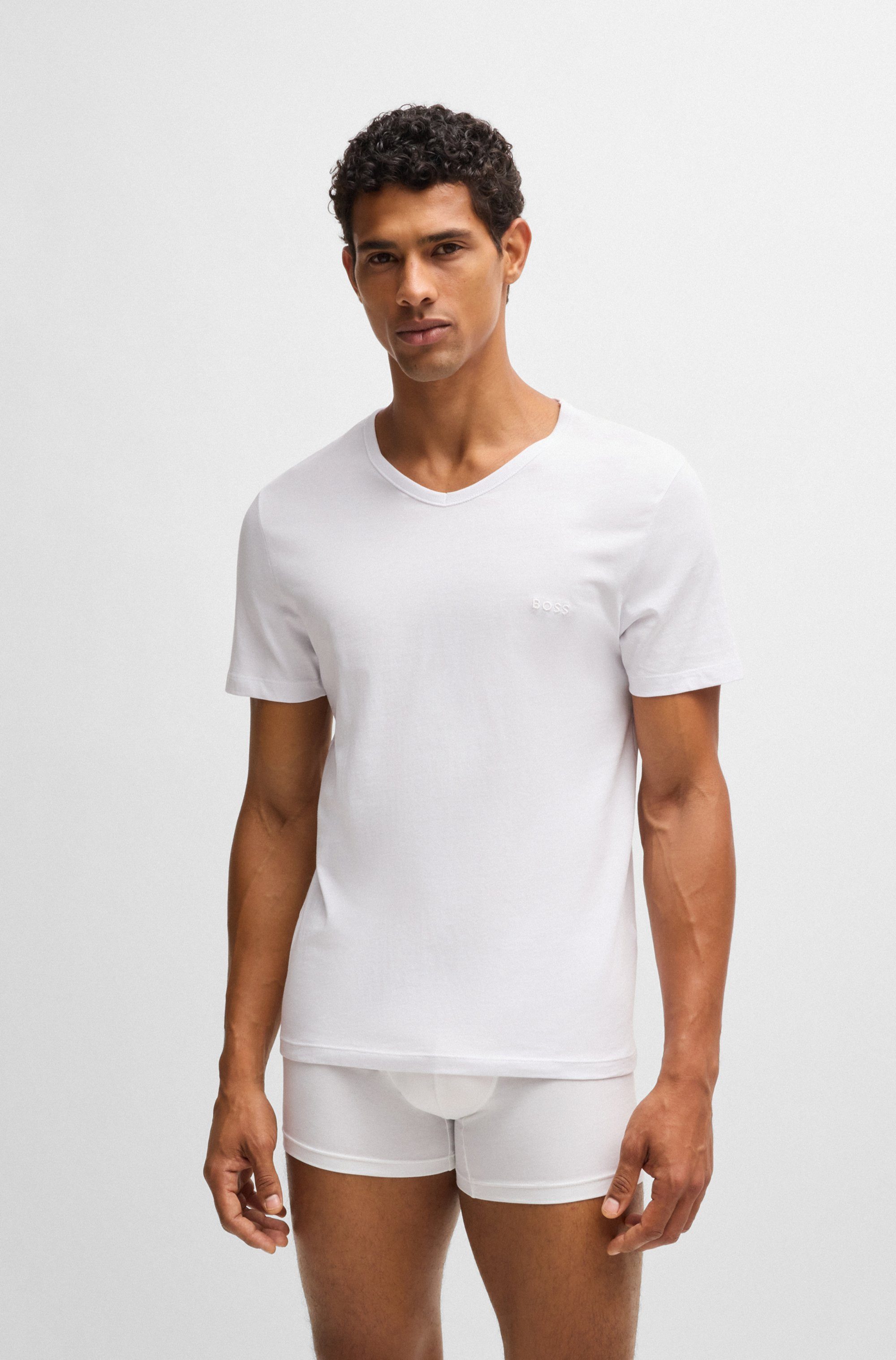 BOSS Shirt met V-hals T-shirt VN 3P Co (set)