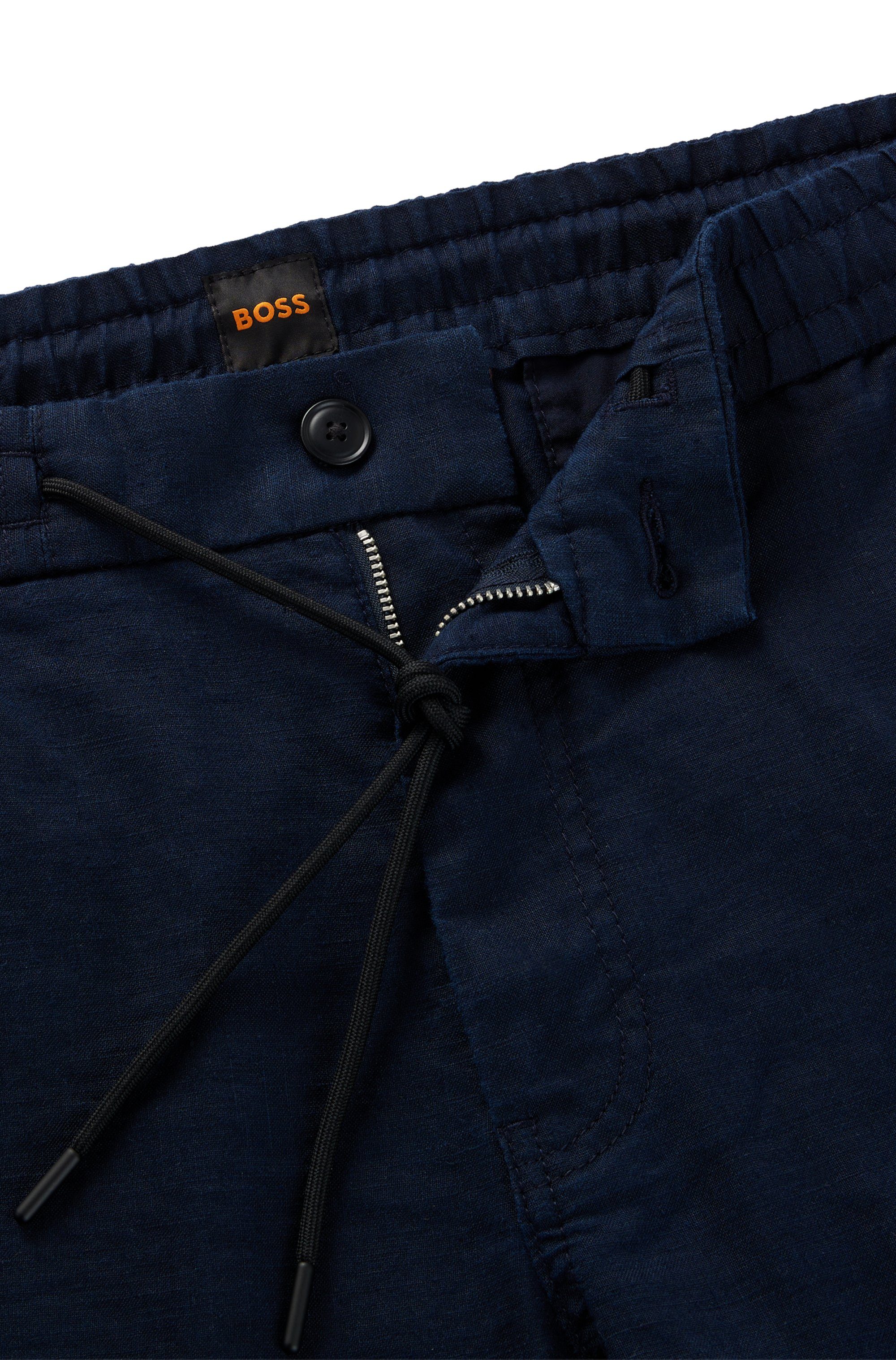 Boss Orange Geweven broek Sanderson-L met boss-opdruk