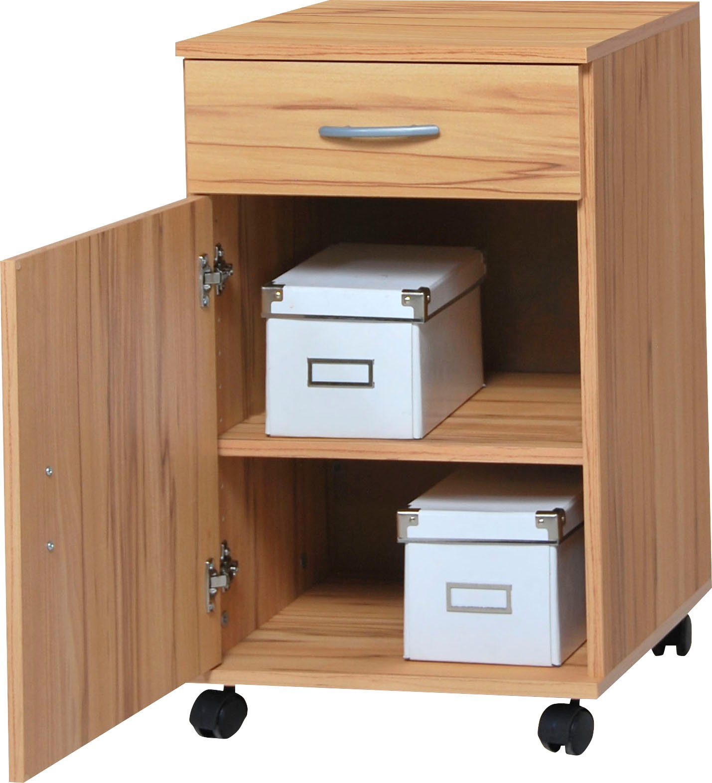 VOGL Möbelfabrik Kastje op wieltjes Barrie, Kantoorcontainer, verschillende uitvoeringen, met laden, hoogte 67 cm, made in germany (1 stuk)