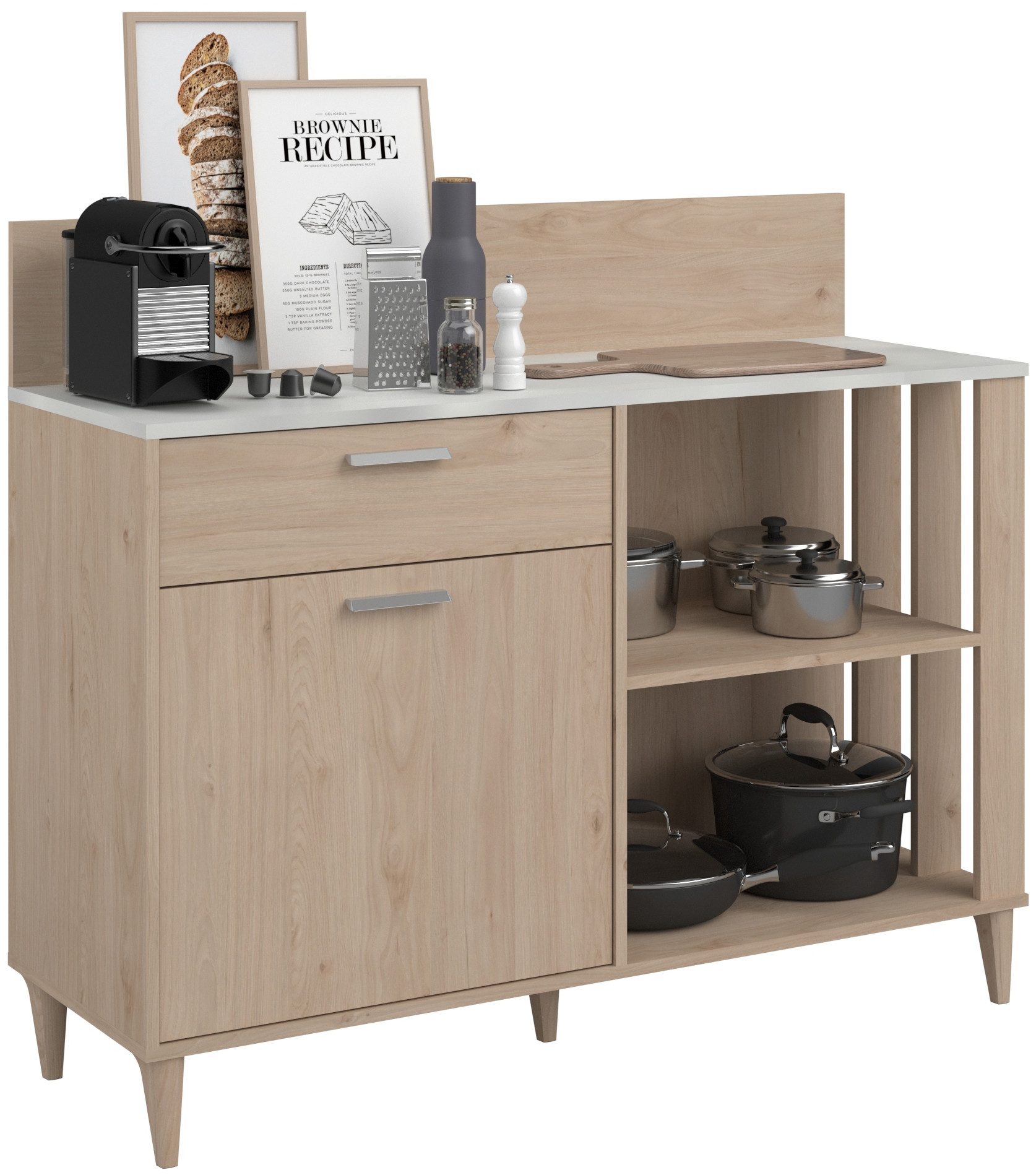 Parisot Kastenset Gala 2 decoratieve claustra aan de zijkanten van de bovenste vakken (set, 2 stuks)