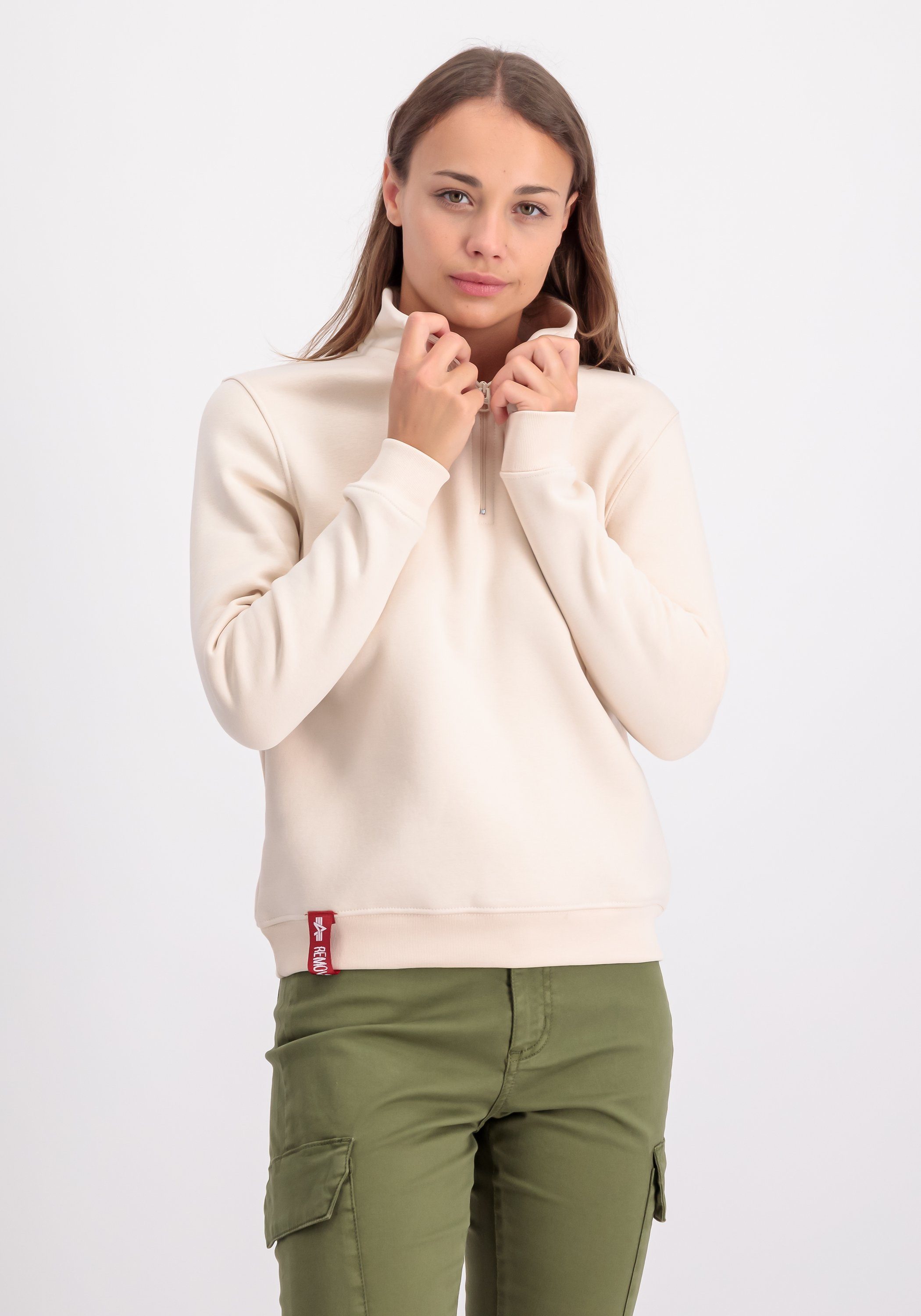 Alpha Industries Sweater Women Sweatshirts Half Zip Sweater SL Wmn