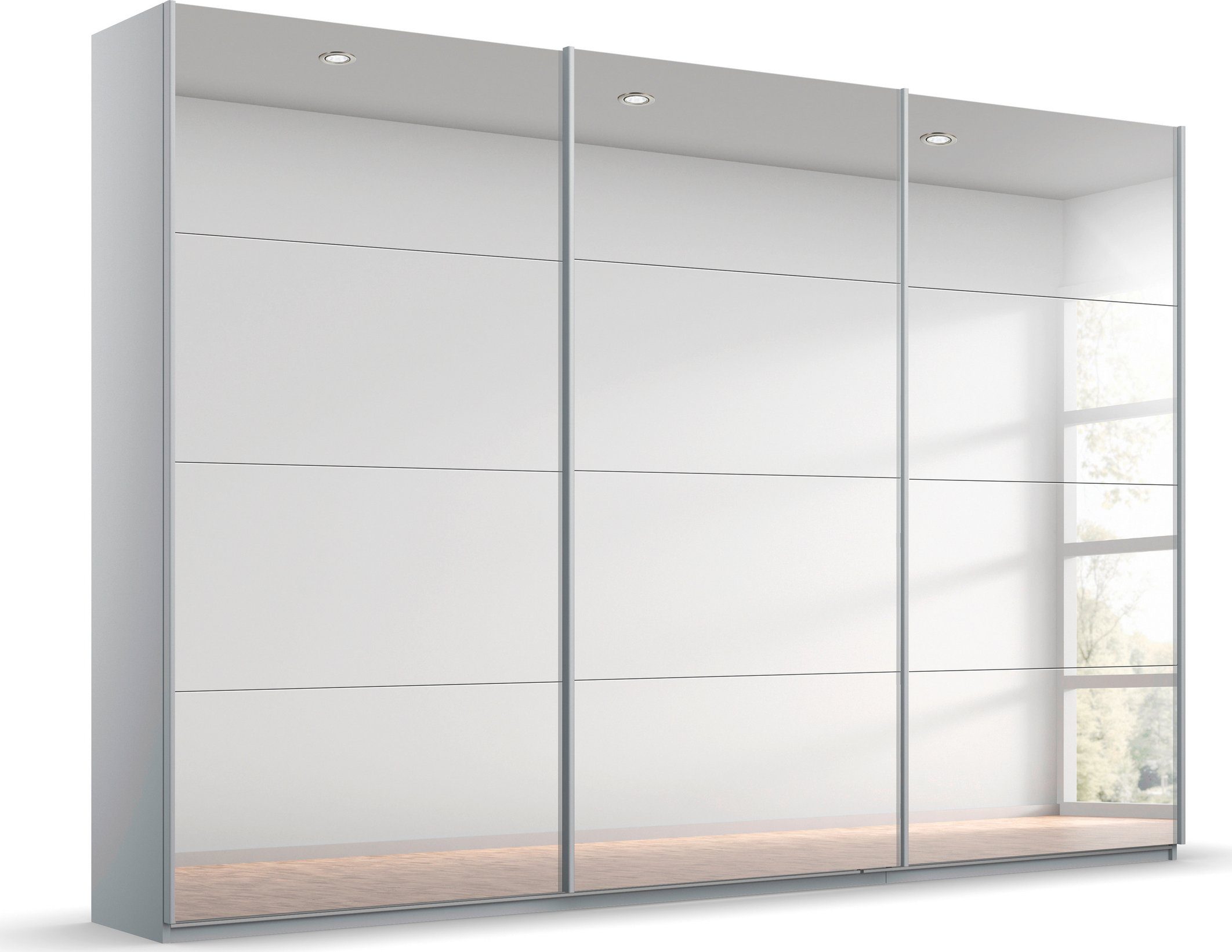 rauch Zweefdeurkast Kledingkast kast garderobe ORACLE met spiegelfront inclusief lade-inzet en extra legplanken made in germany