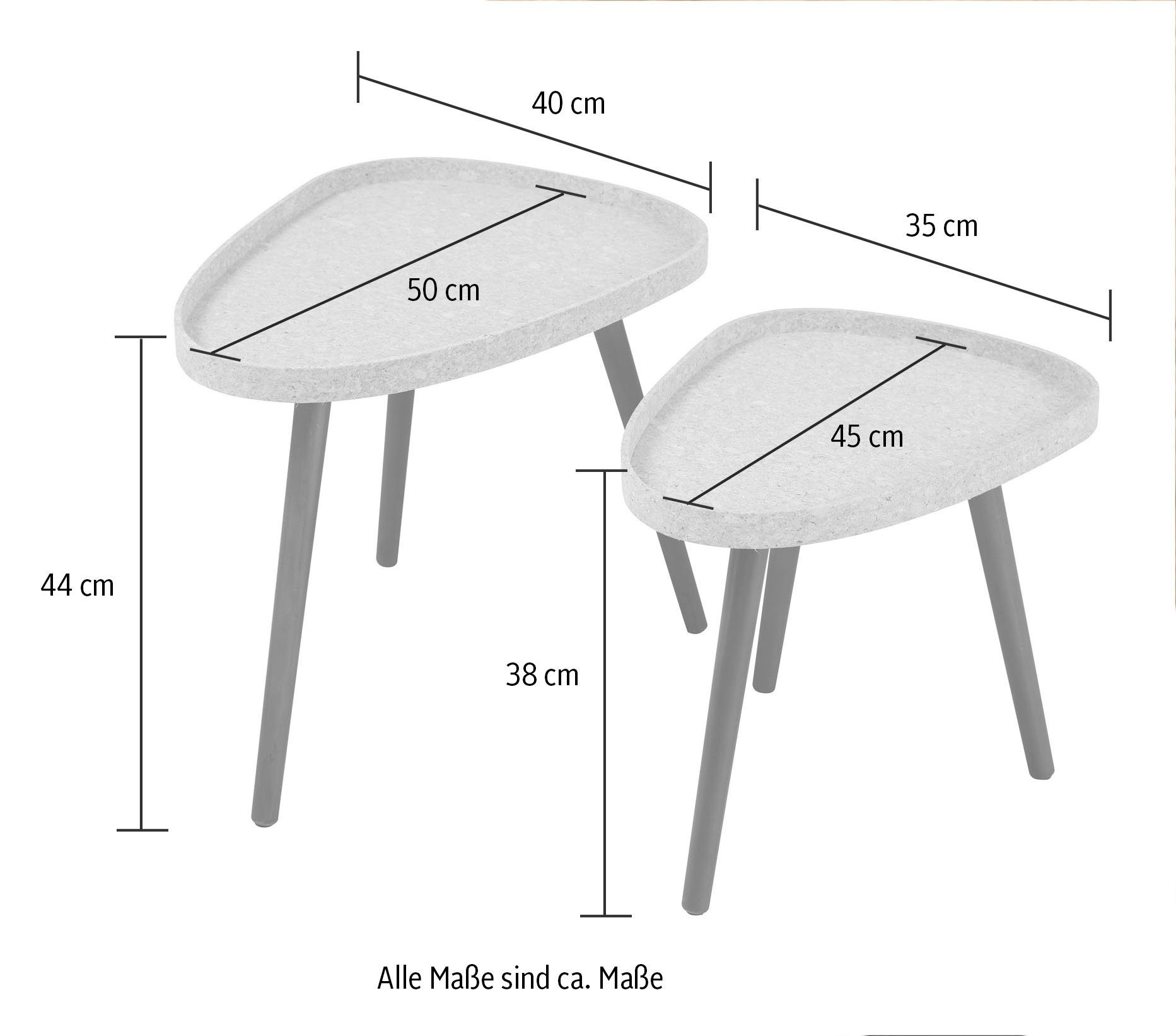 INOSIGN Bijzettafel Tafelblad van kurk (2 stuks)