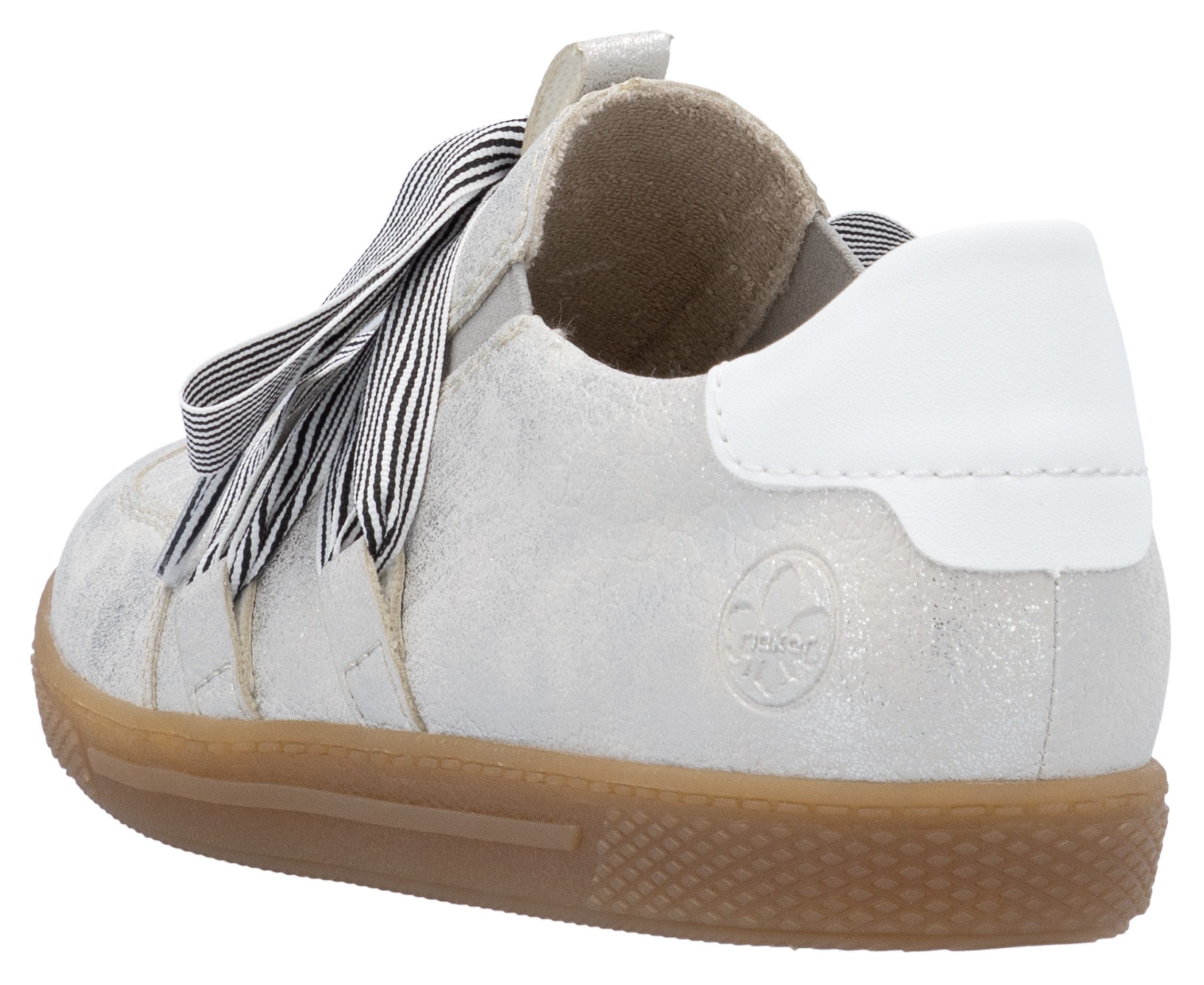 Rieker Slip-on sneakers , slipper, lage schoen, vrijetijdssneaker met modieuze veters