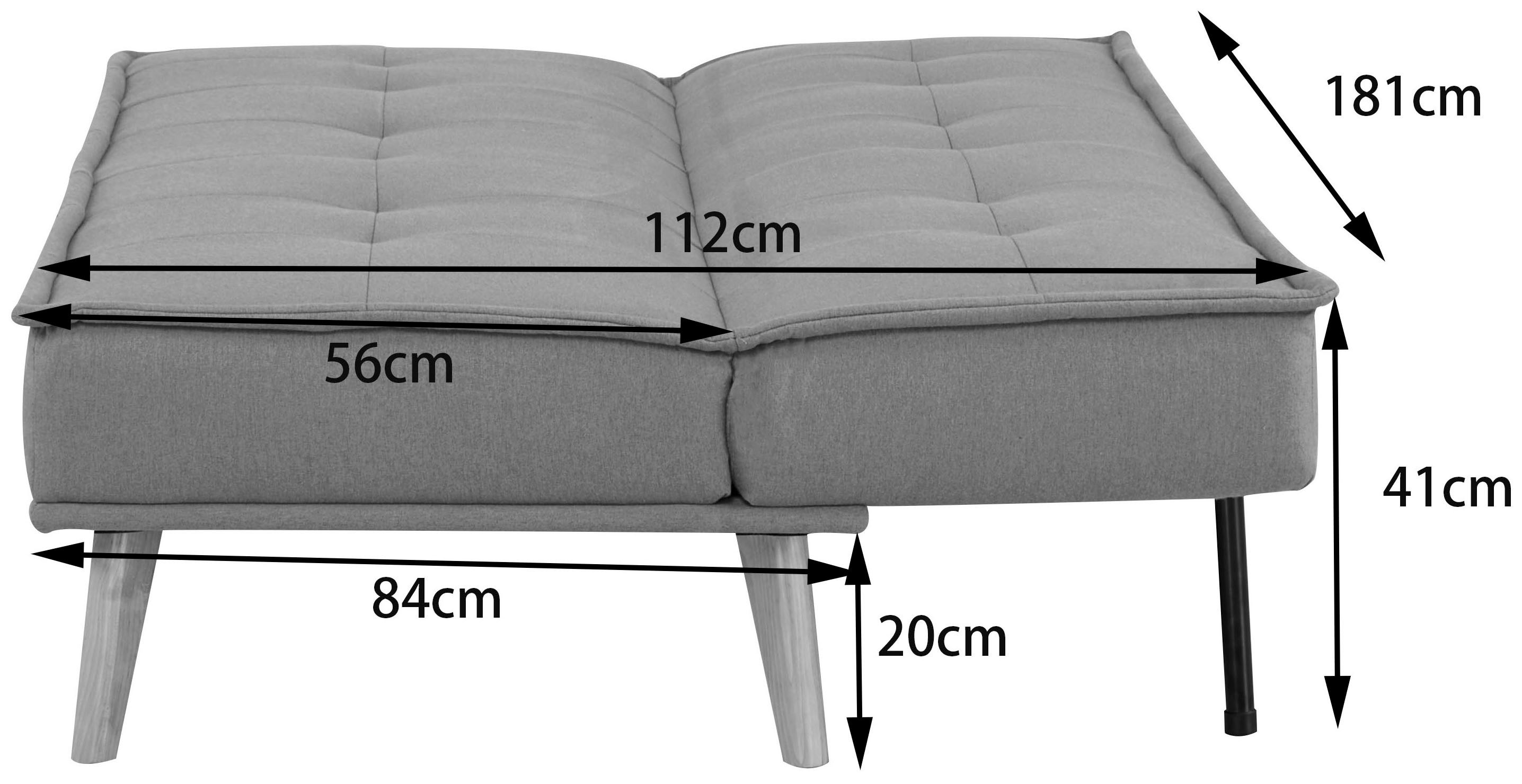 INOSIGN Slaapbank MENDOTA, 181 cm, 3-zits met slaapfunctie,
