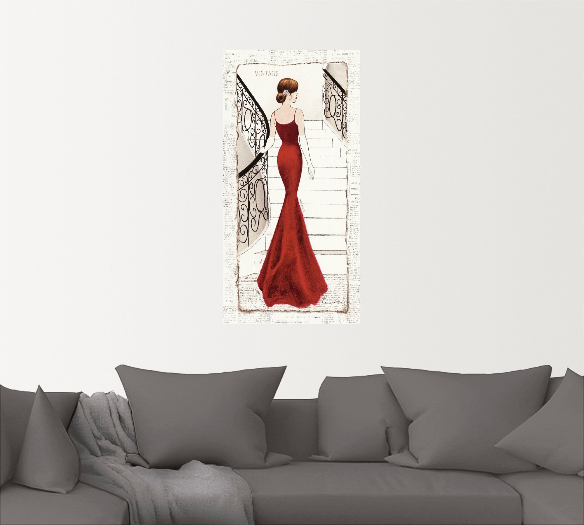 Artland Artprint De mooie in rood als artprint op linnen, poster, muursticker in verschillende maten