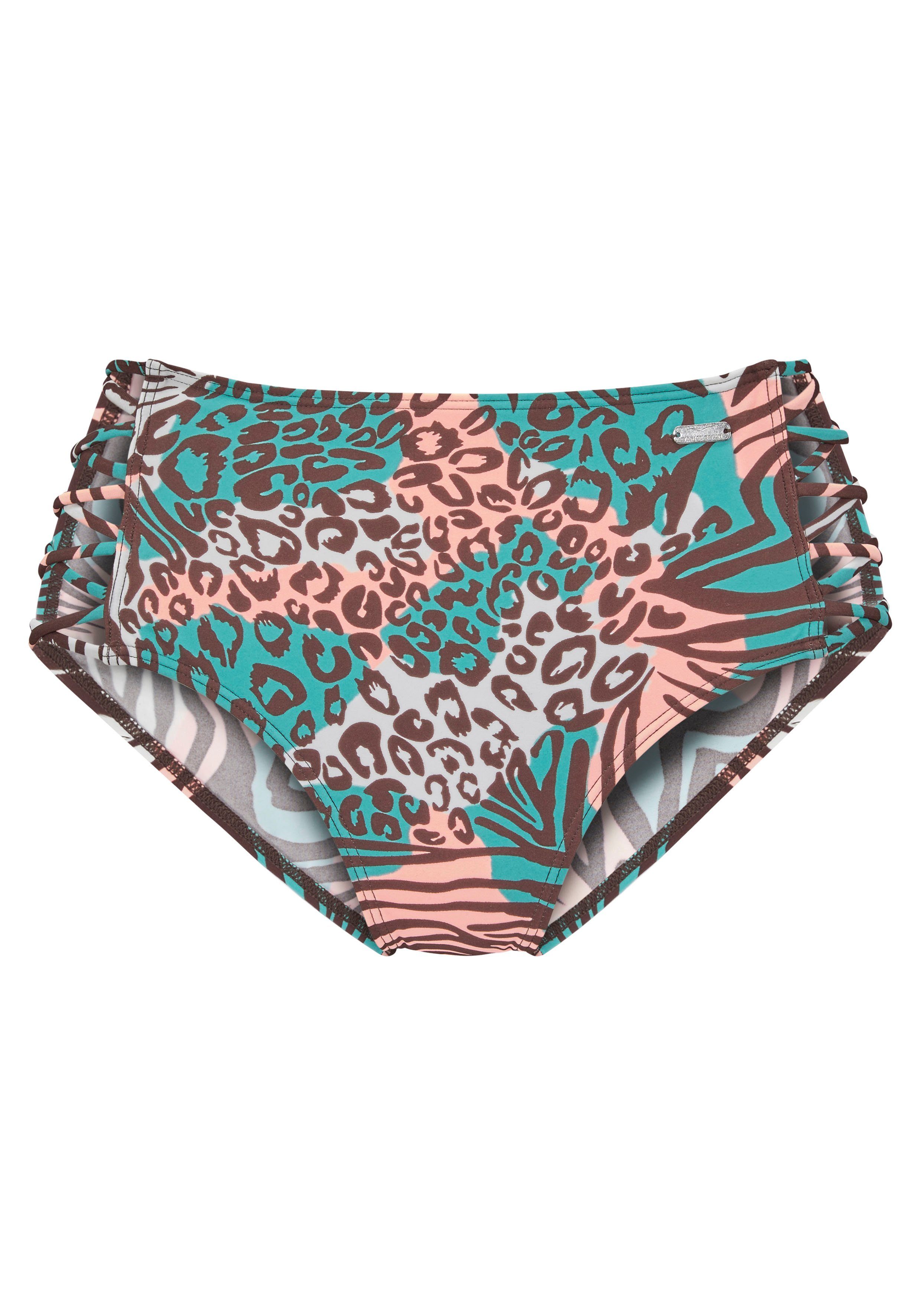 Venice Beach Highwaist-bikinibroekje MAIA met trendy print