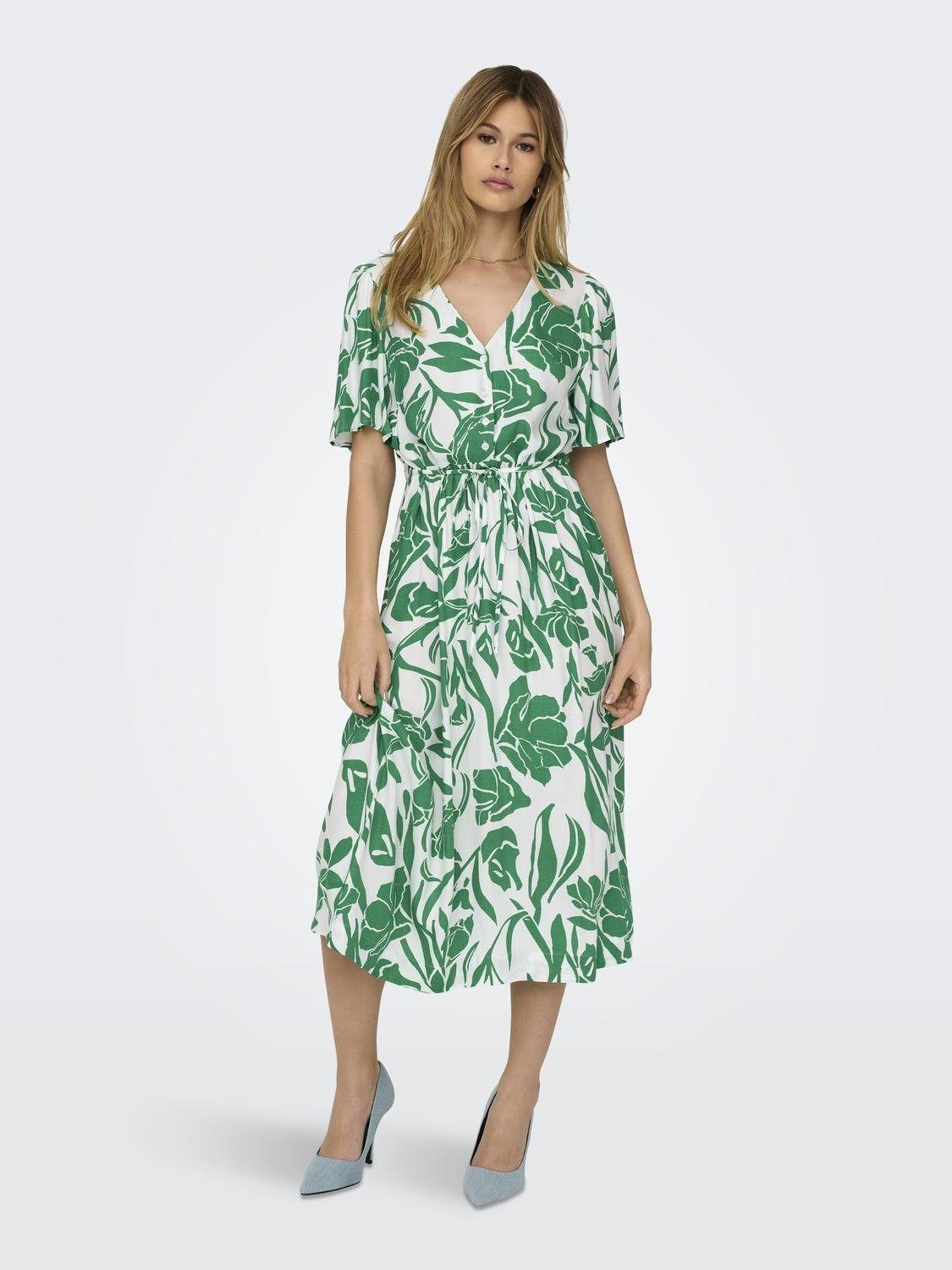Only Zomerjurk ONLHALIA S S MIDI DRESS WVN NOOS