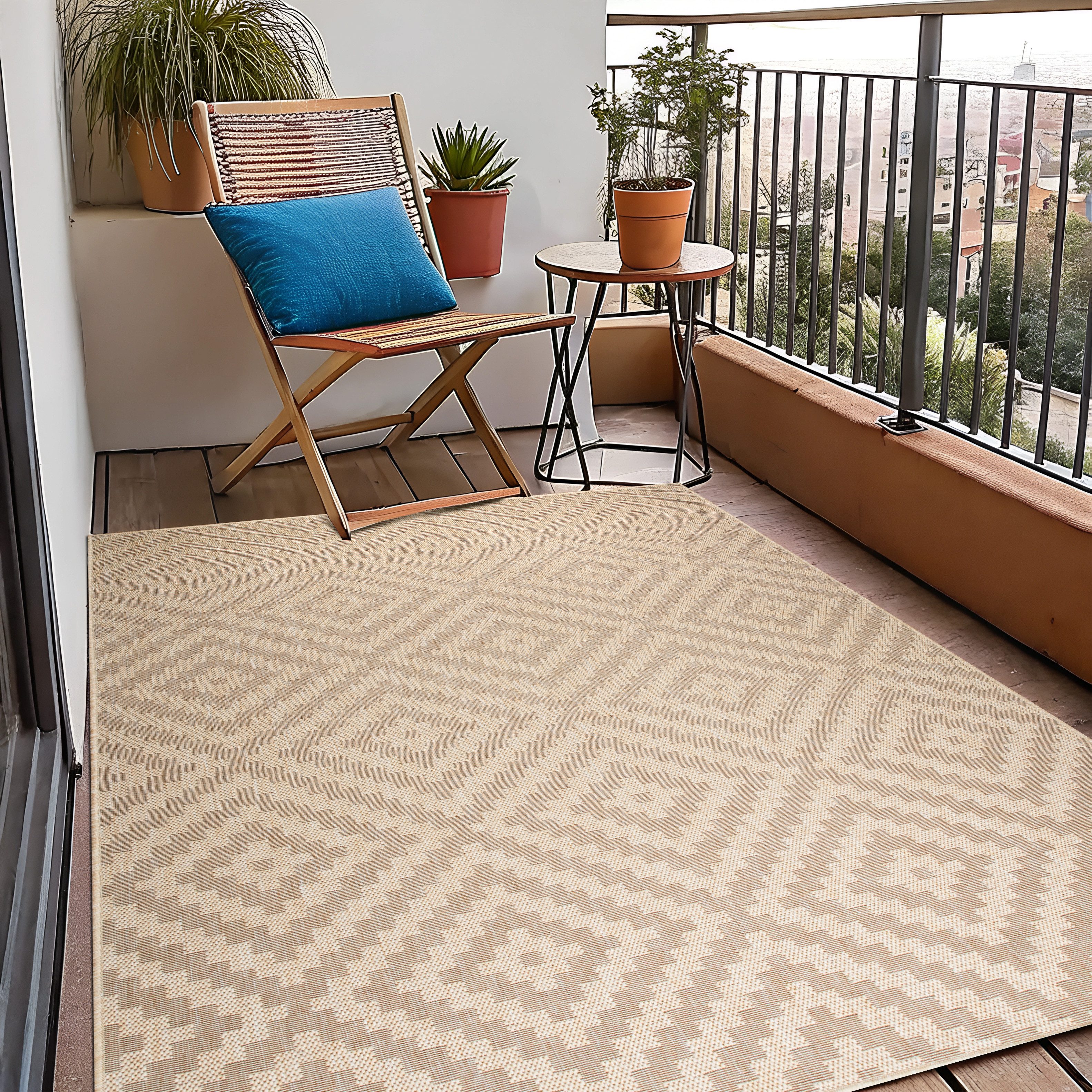 my home Vloerkleed Cordoba is ook als loper verkrijgbaar Geschikt voor binnen en buiten, sisal-look, weerbestendig & uv-bestendig, boho