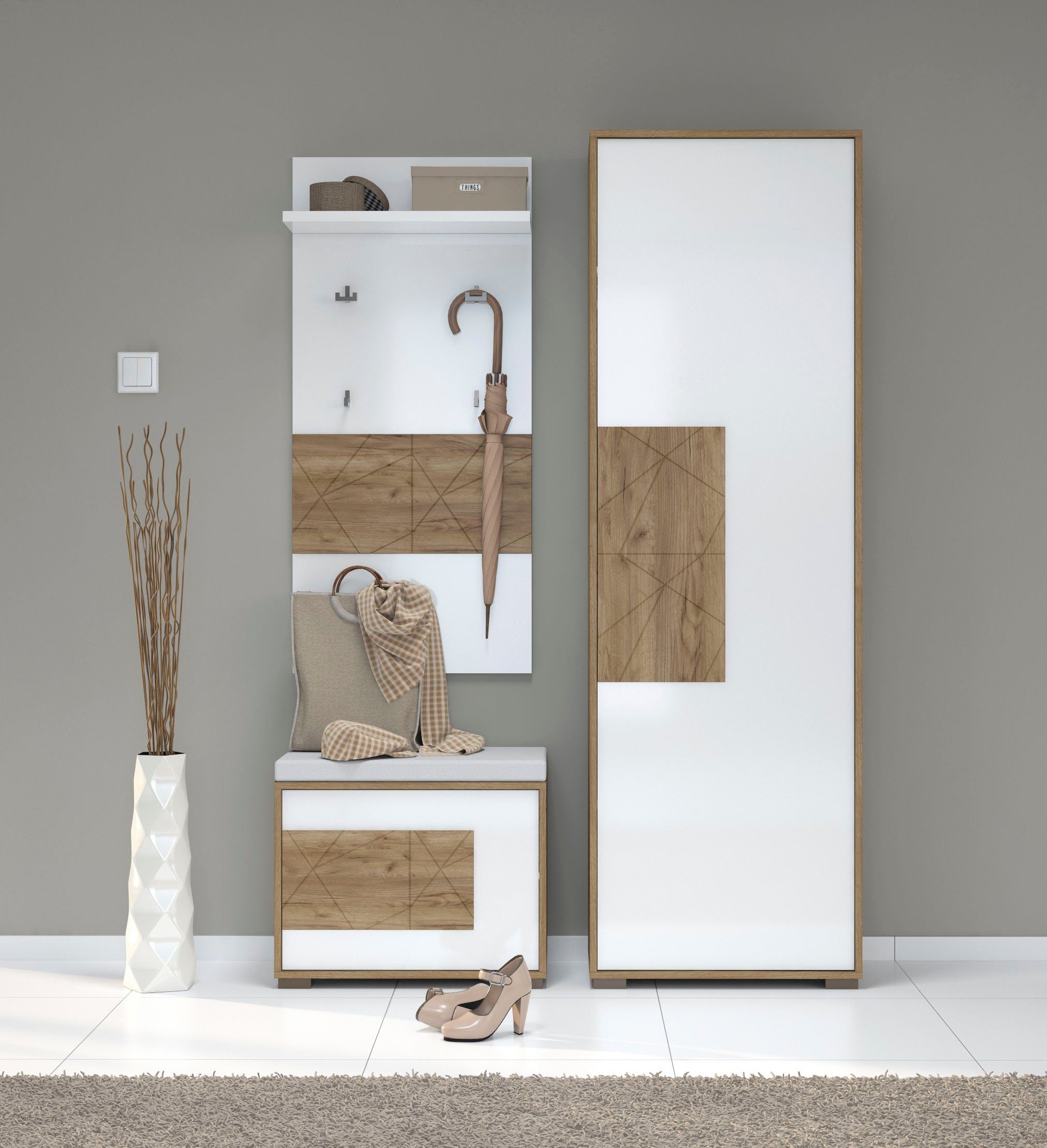 Places of Style Kapstokpaneel Stela hoogwaardig uv gelakt, breedte 59 cm