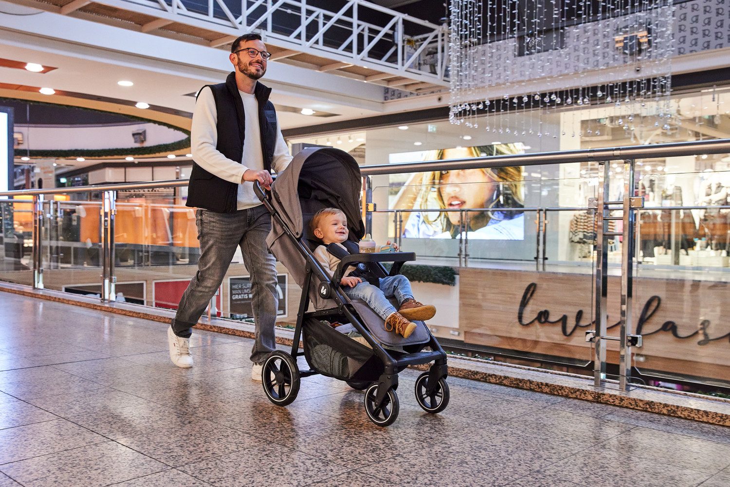 Hauck Kinder-buggy Shop N Care, Dusty Blue tot 22 kg belastbaar, compatibel met babyschaal