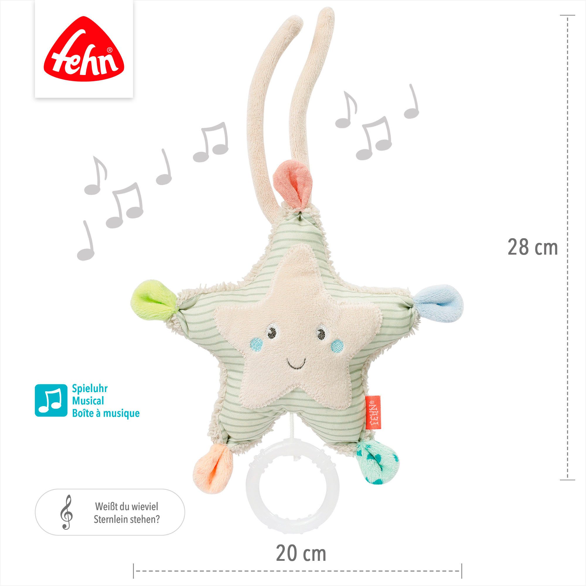 Fehn Knuffeldoek Zeekinderen Geboorte-set middel (set, 2-delig)