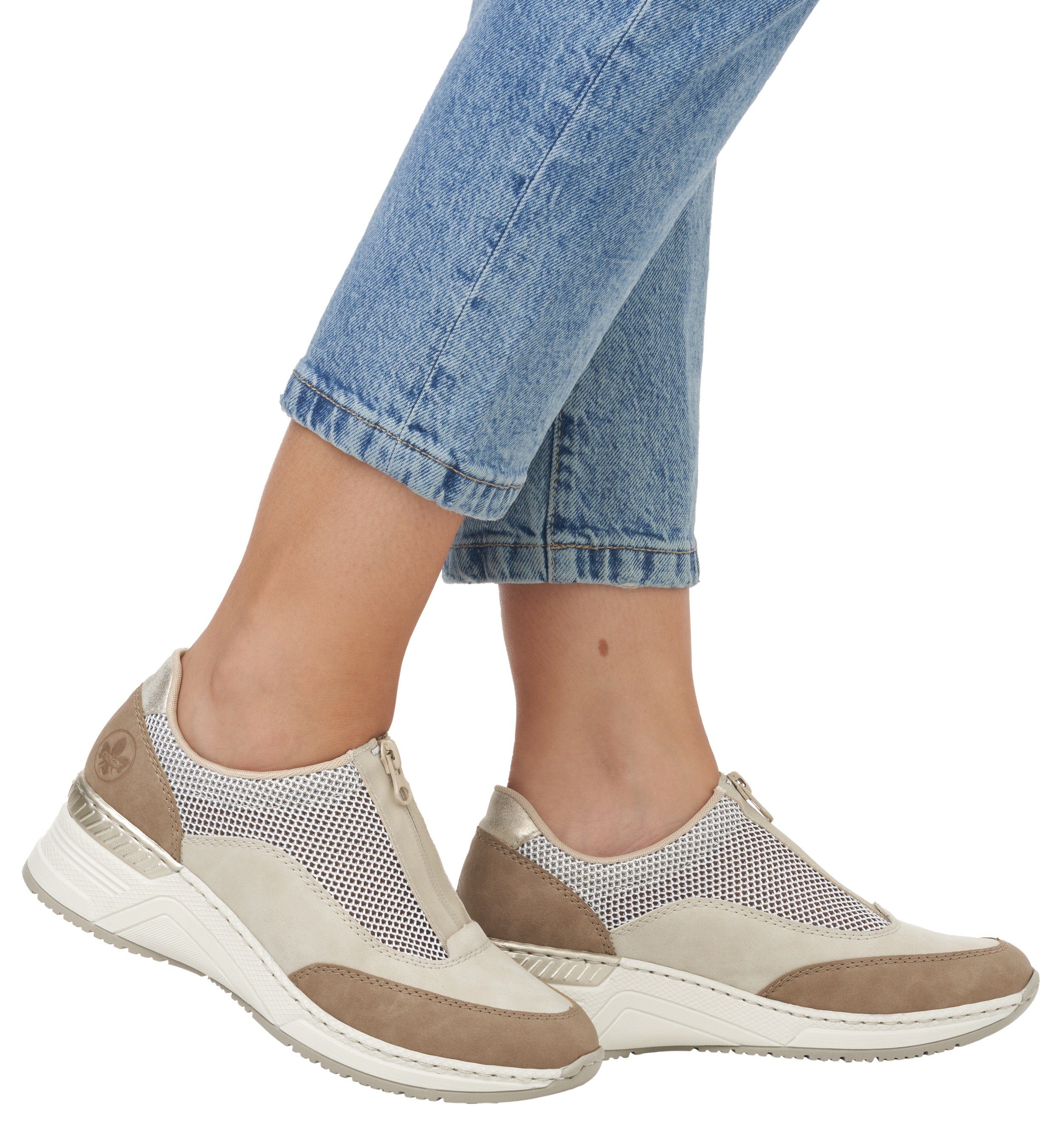 Rieker Plateausneakers Slipper, vrijetijdsschoen met verwijderbare binnenzool