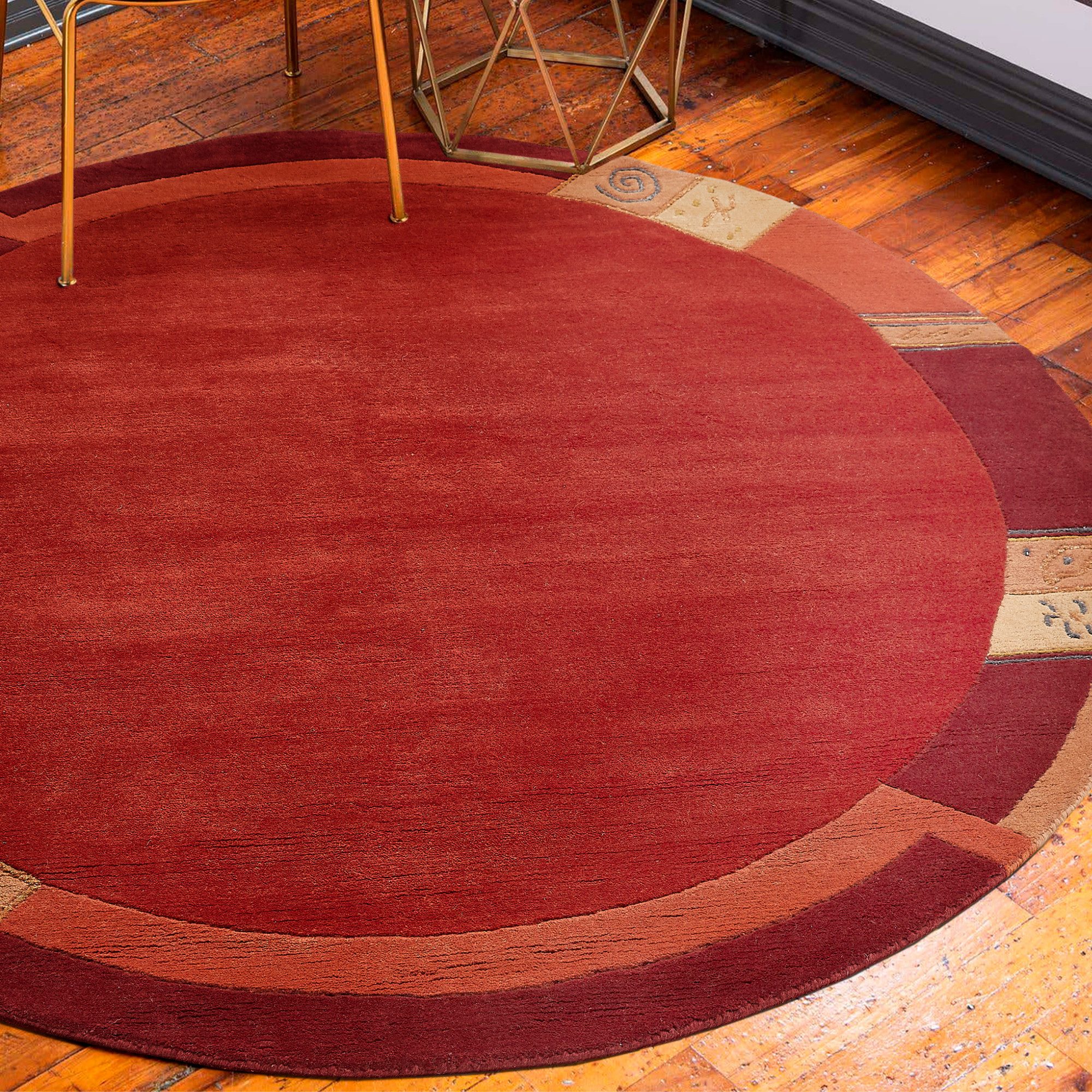 LUXOR living Wollen kleed India zuivere wol, met de hand geknoopt, met randdessin