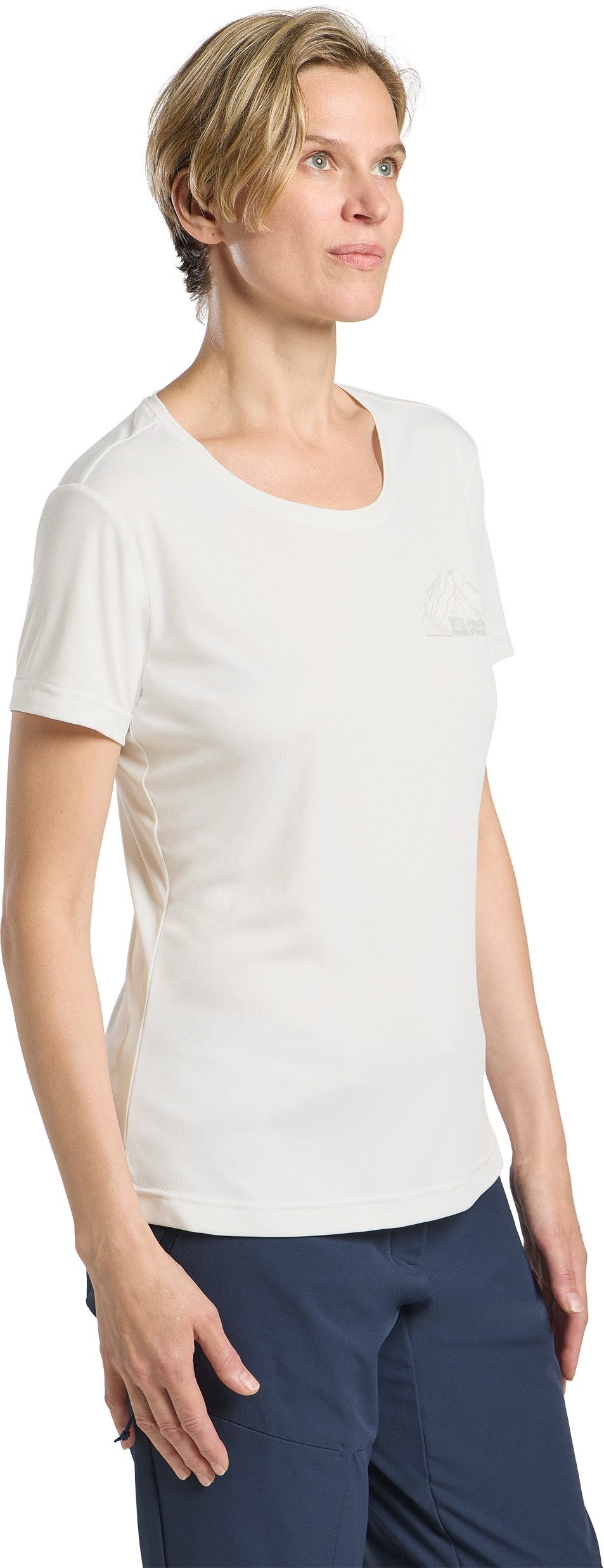 Jack Wolfskin T-shirt PEAK GRAPHIC T W dames shirts maat XS wit