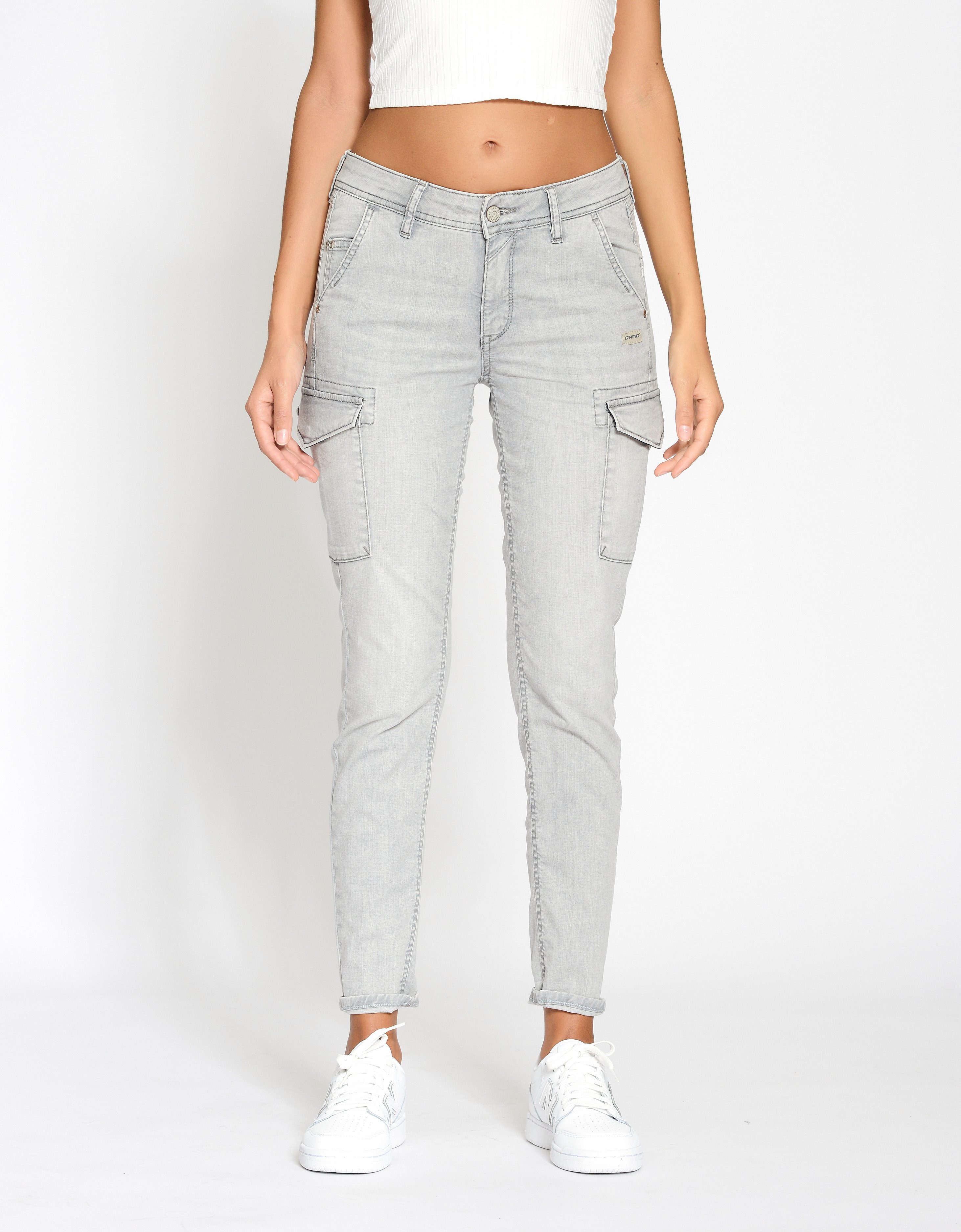 GANG Cargo jeans 94Amelie Cargo dames cargo broeken maat 34 grijs