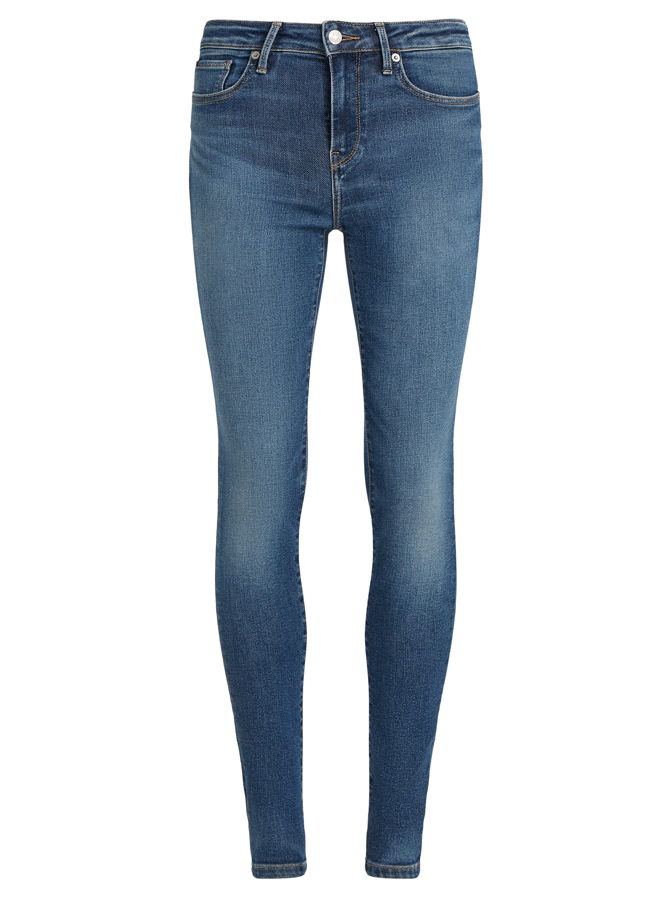 Tommy Hilfiger Skinny fit jeans COMO SKINNY RW BLACK met tommy hilfiger logo-badge