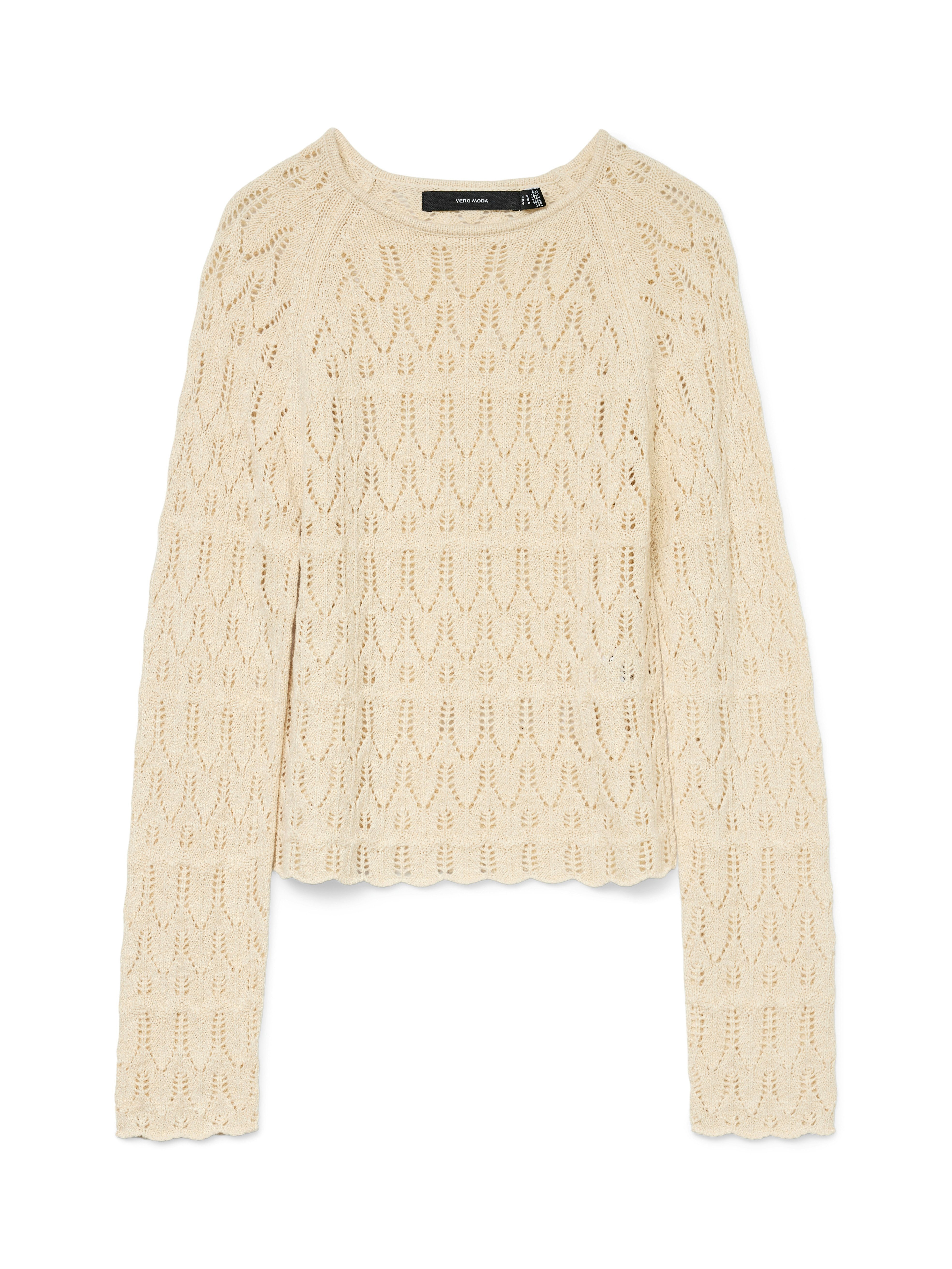Vero Moda Gebreide trui VMNEWFABIENNE LS O-NECK PULLOVER NOOS