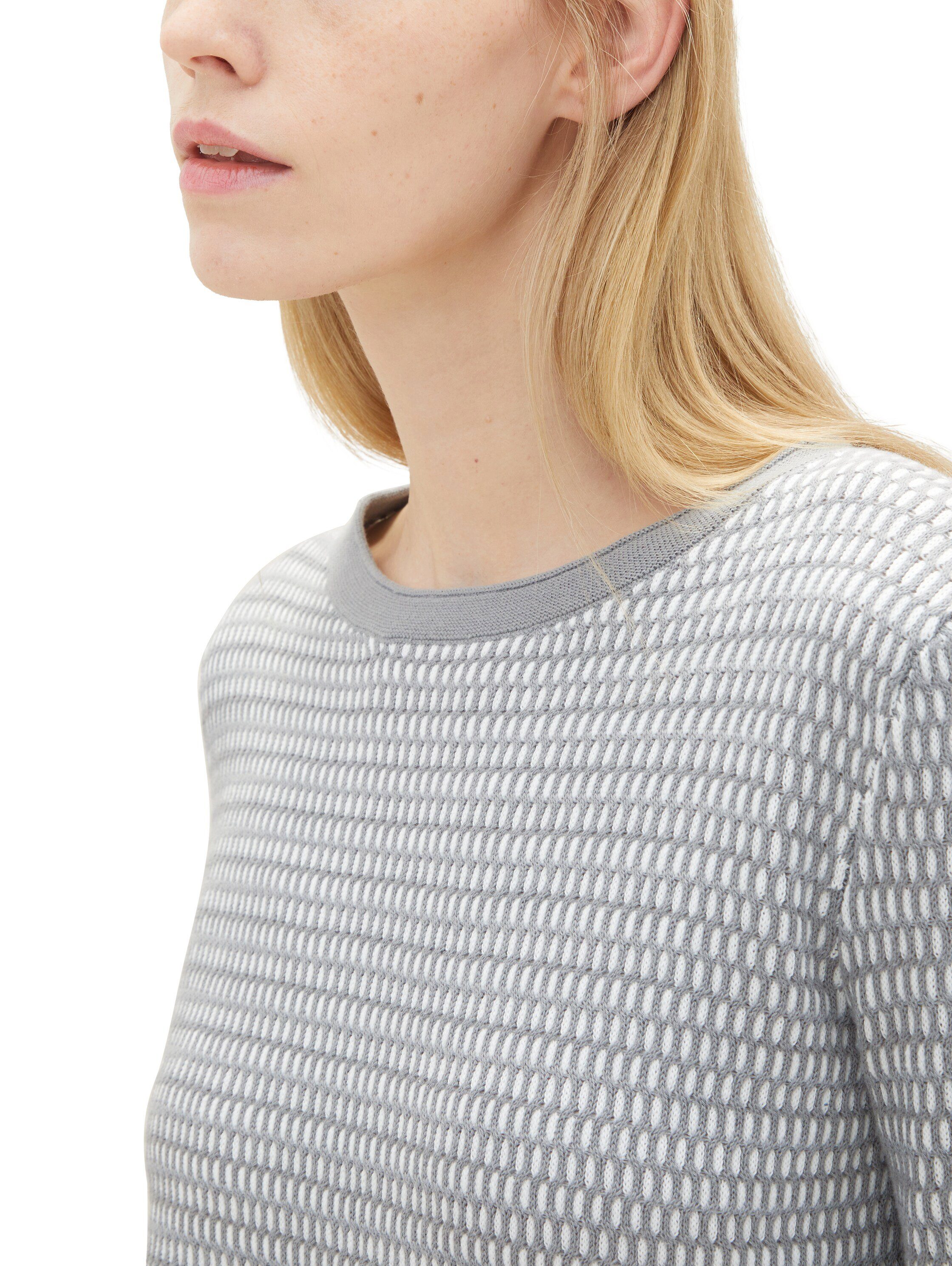 Tom Tailor Trui met ronde hals met structuurpatroon