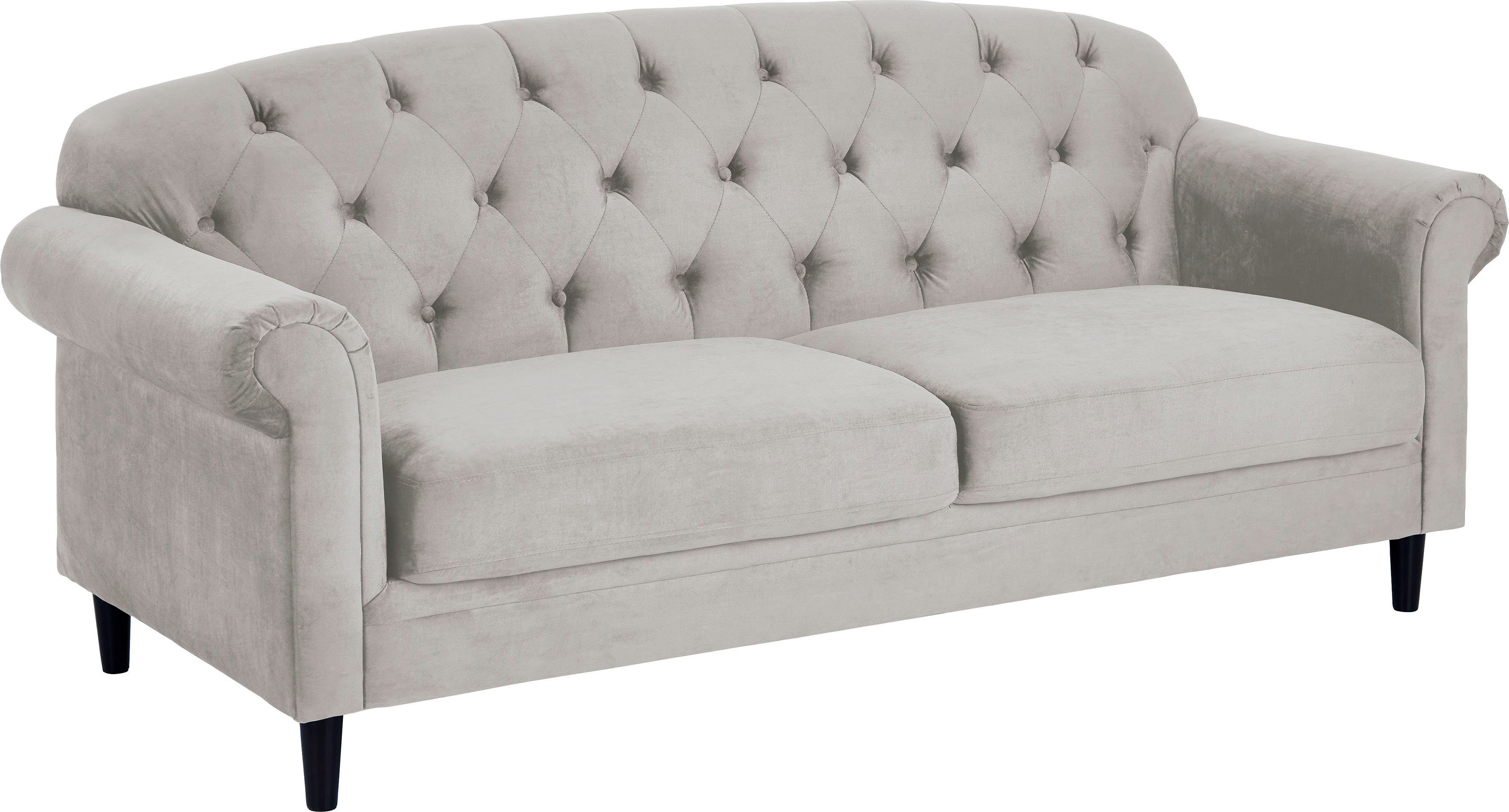 ATLANTIC home collection 2-zitsbank Carla in veloursbekleding, met bergruimte onder de zitting