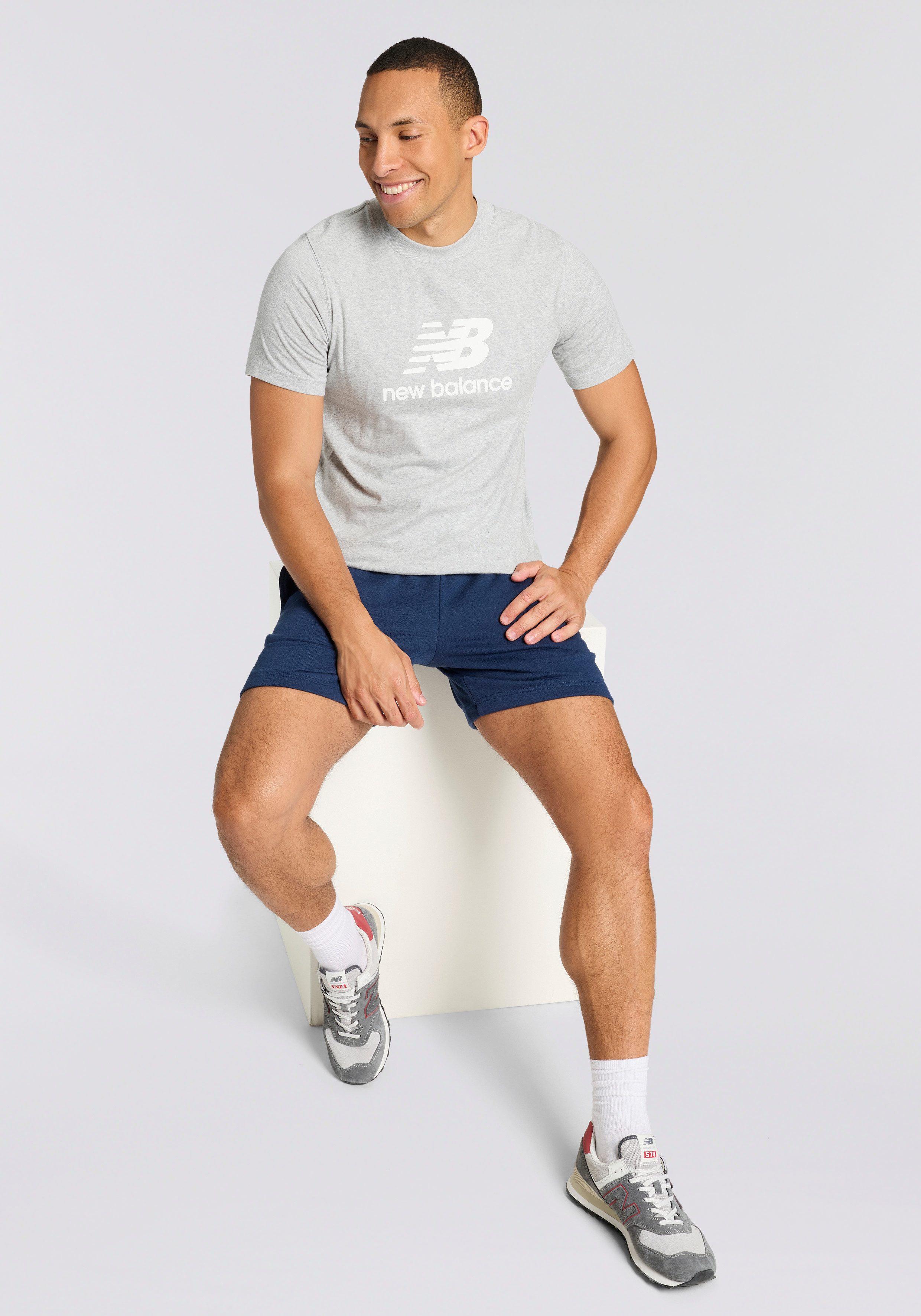 New Balance T-shirt Sport Essentials logo T-shirt NB NAVY