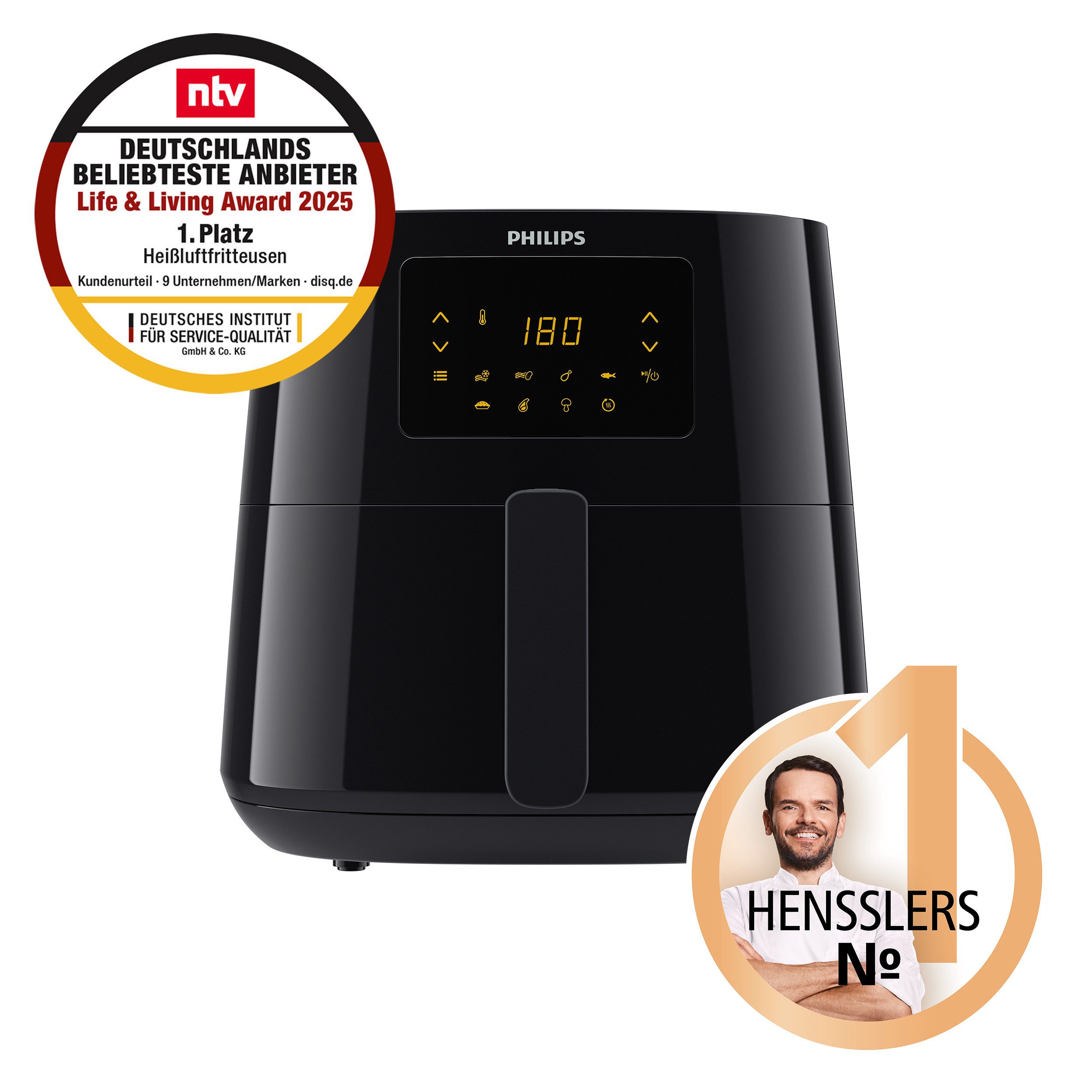 Philips Airfryer XL HD9270/93 6,2l met 7 voorgeprogrammeerde instellingen en warmhoudfunctie, extra bakplaat
