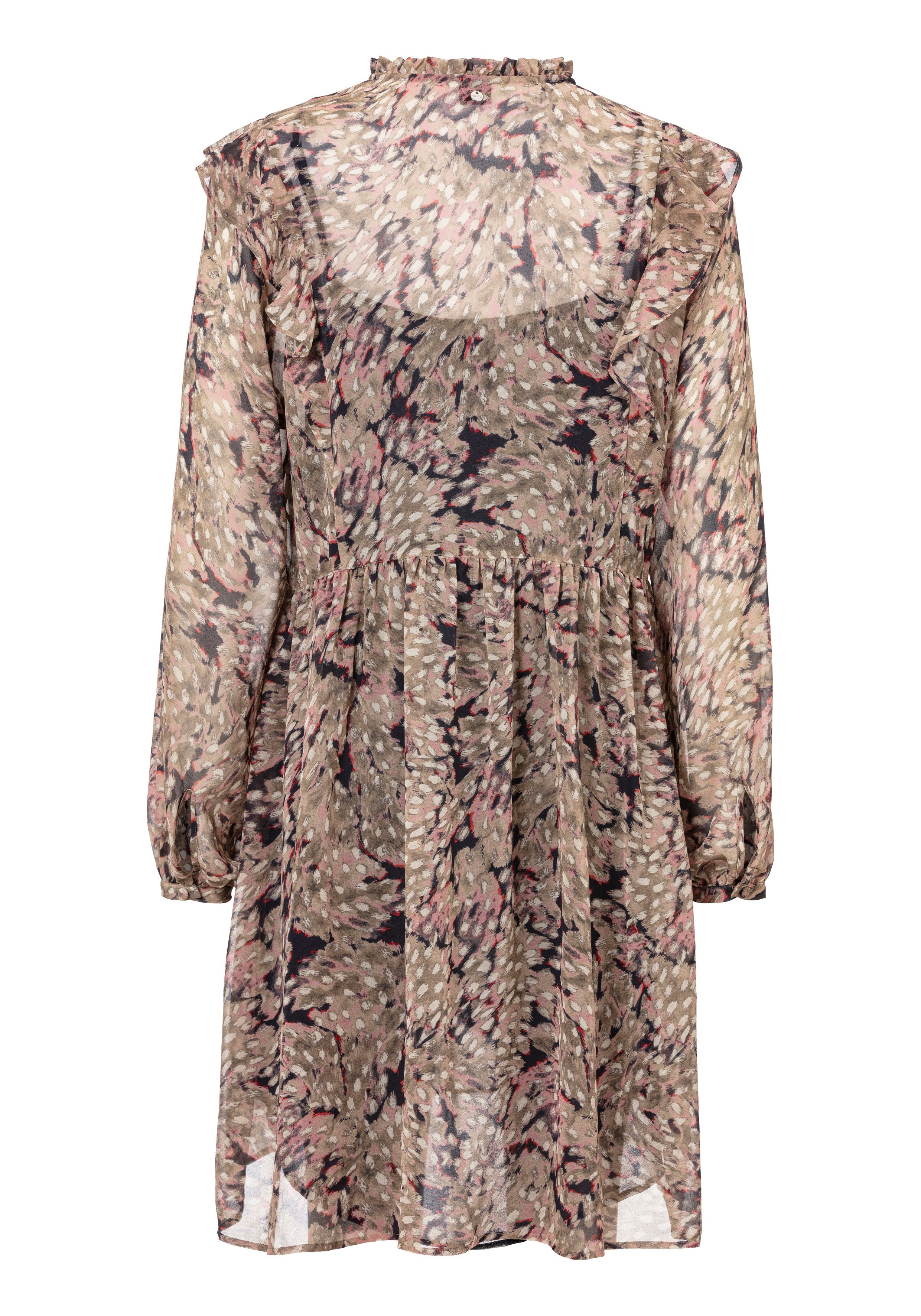 Boss Orange Blousejurk C_Direnna met volant & ruches print georgette