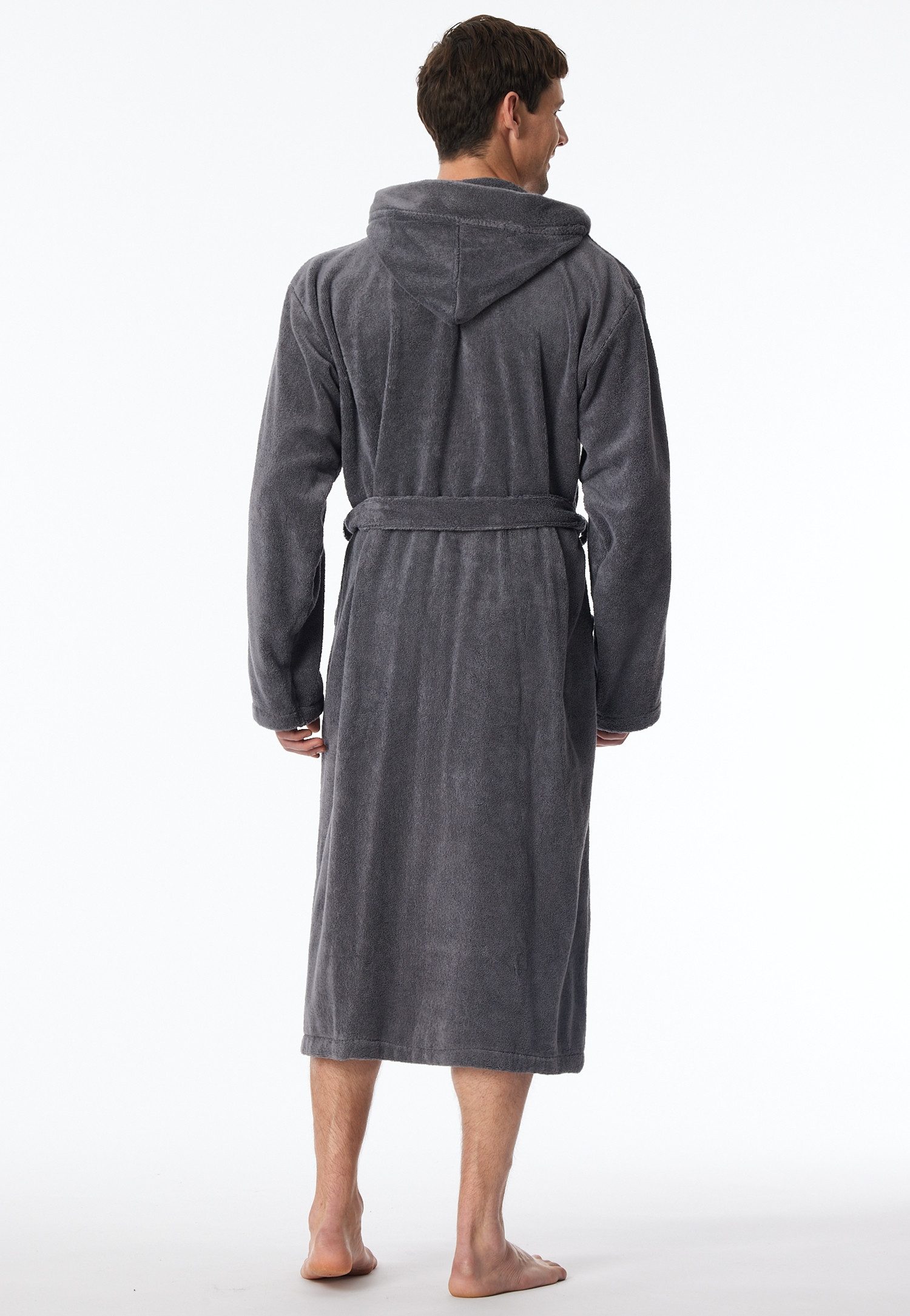 Schiesser Herenbadjas Essentials in zachte comfortabele frottee-kwaliteit