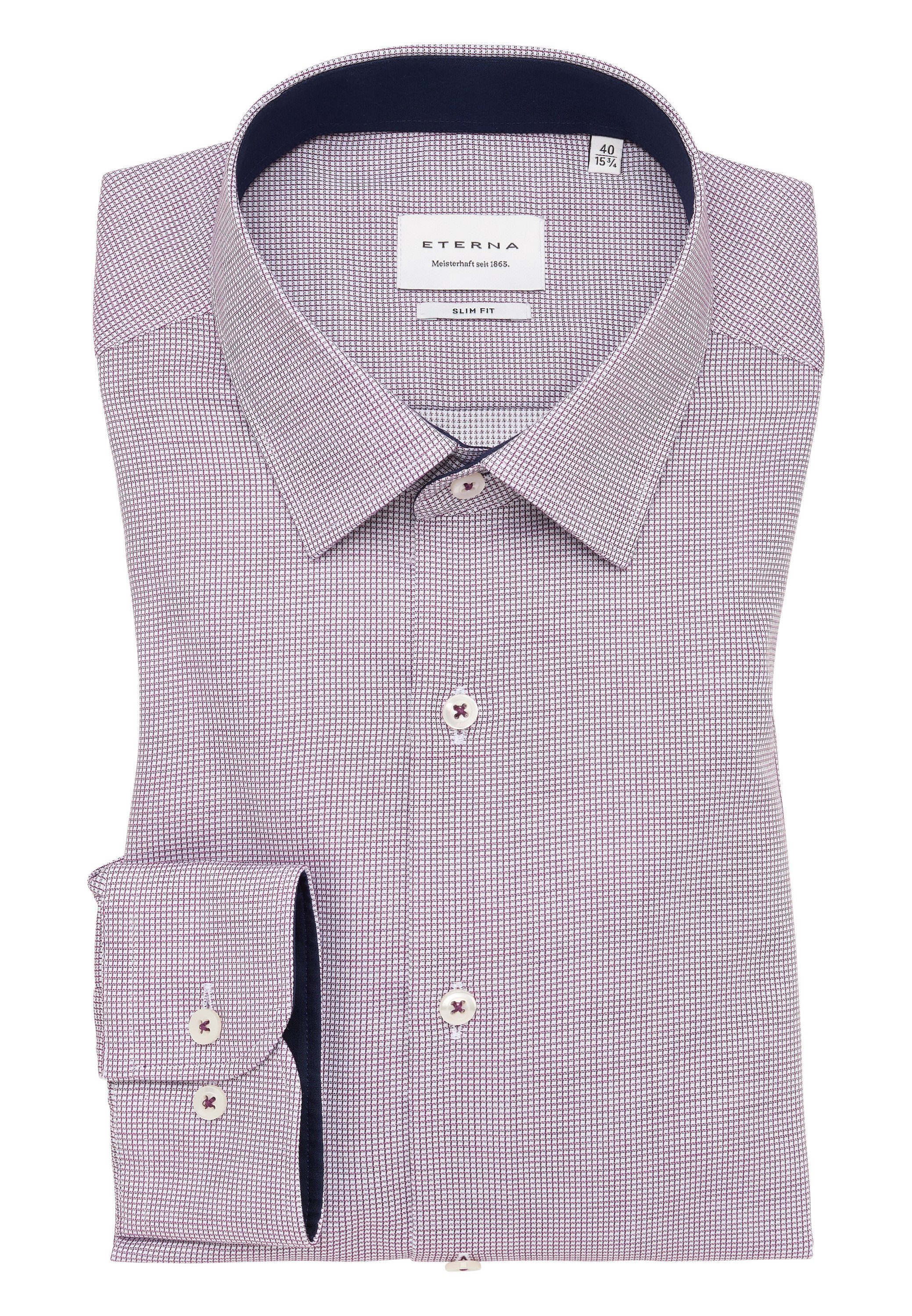 Eterna Overhemd met lange mouwen Slim fit NON IRON (strijkvrij)