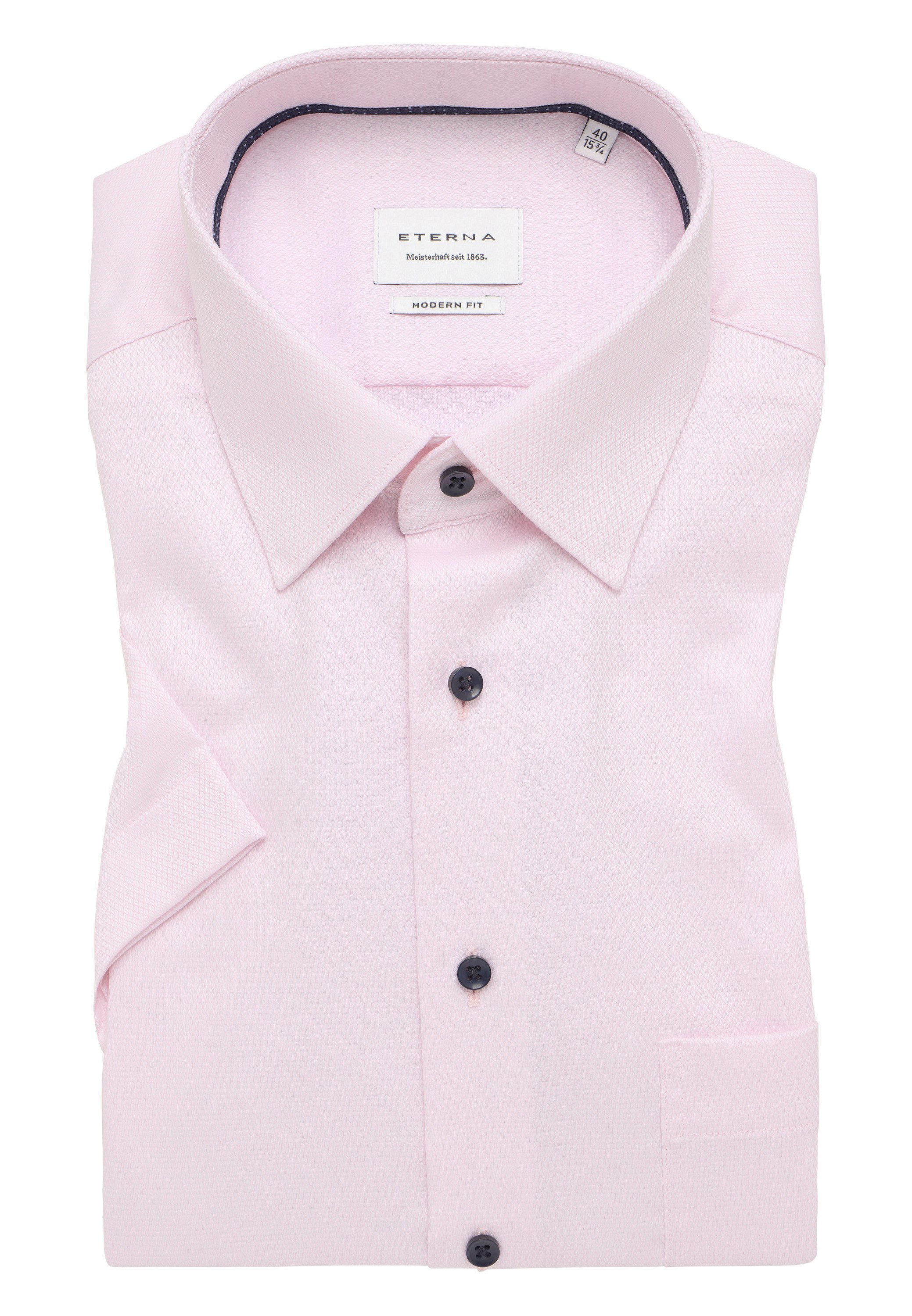 Eterna Overhemd met korte mouwen MODERN FIT NON IRON (strijkvrij)