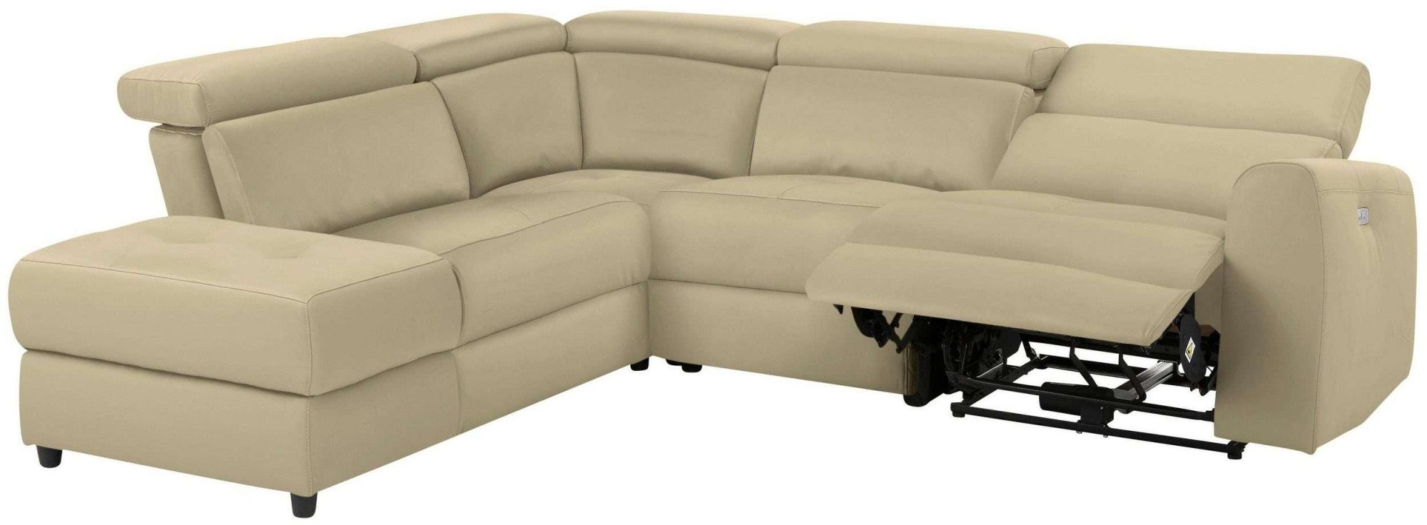 Home affaire Hoekbank Sentrano, L-vorm, 273 cm, man. of electr. relaxfunctie en usb/kopverstelling