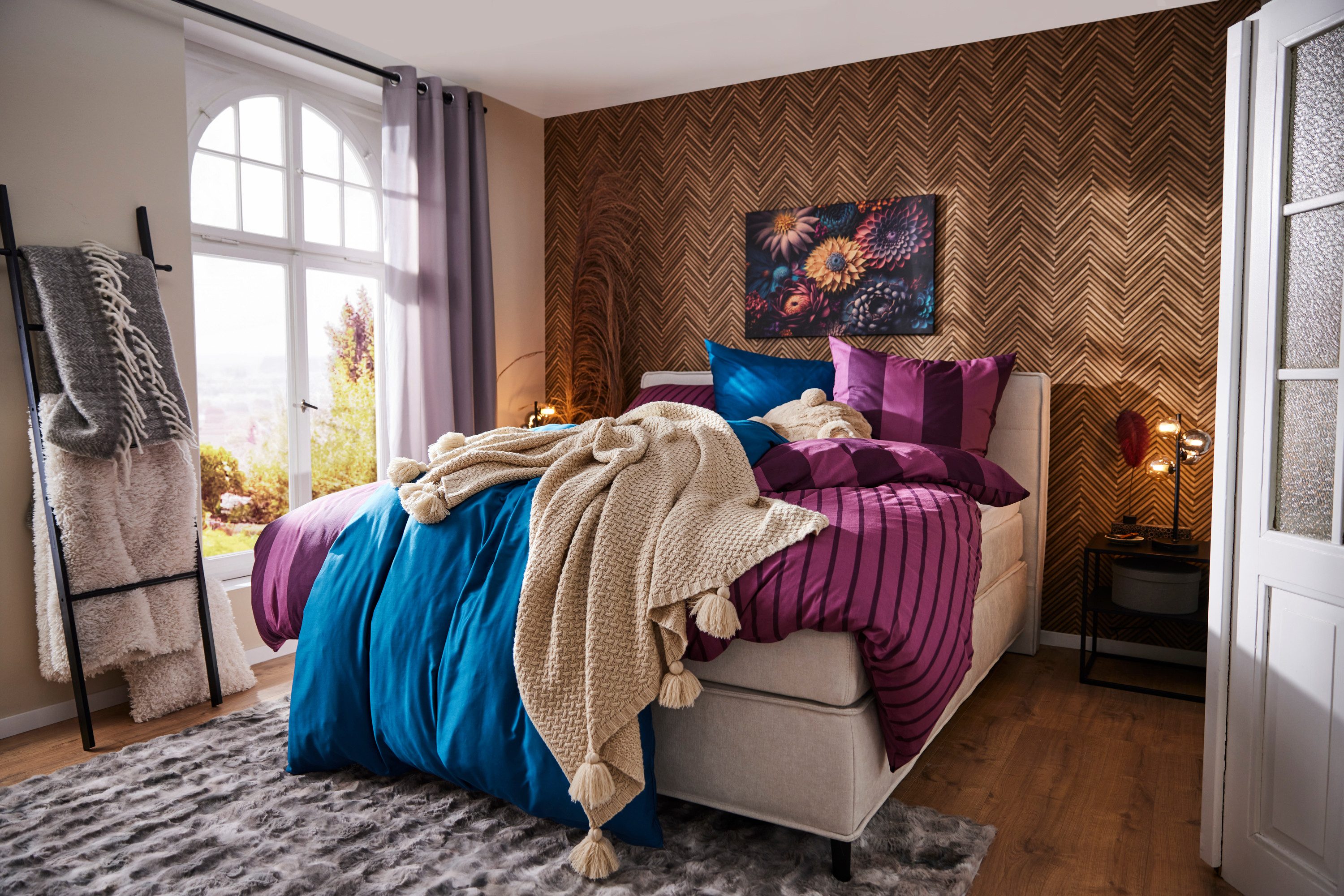 CASATEX Beddengoed Uni Effen ontwerp, rits, mooie kleuren