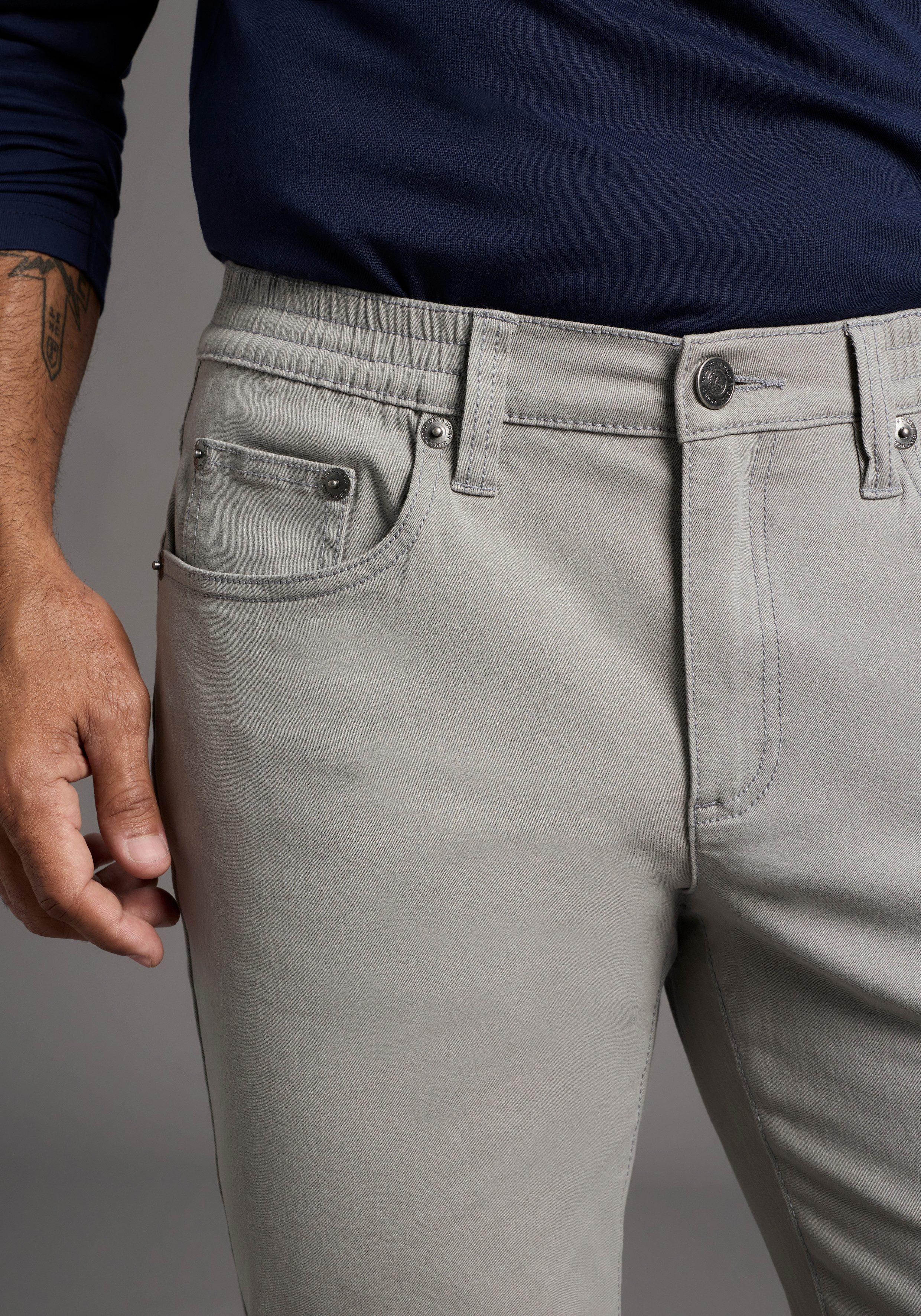 Man's World Five-pocketsbroek Stretchbroek met een elastische band