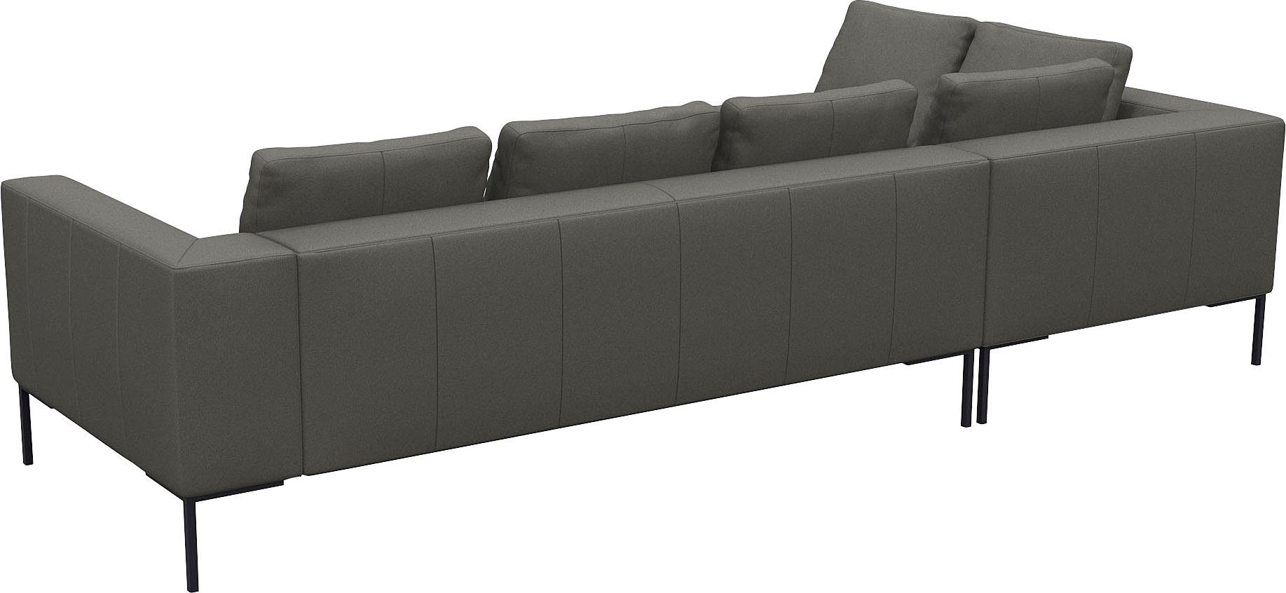 FLEXLUX Hoekbank Loano, super comfortabel zitcomfort door koudschuim in de zitting, L-vorm